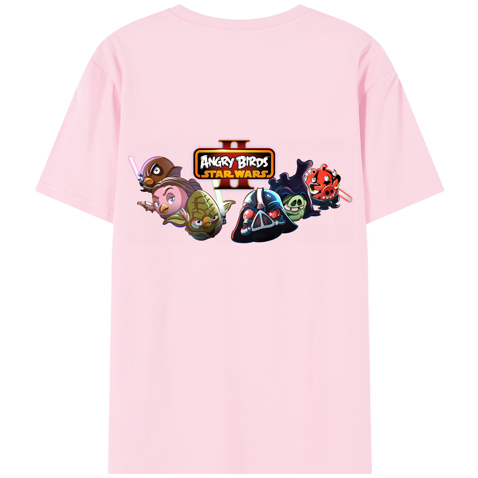 （画像用） Angry Birds アングリーバード 綿100％半袖Tシャツ（背面プリント）