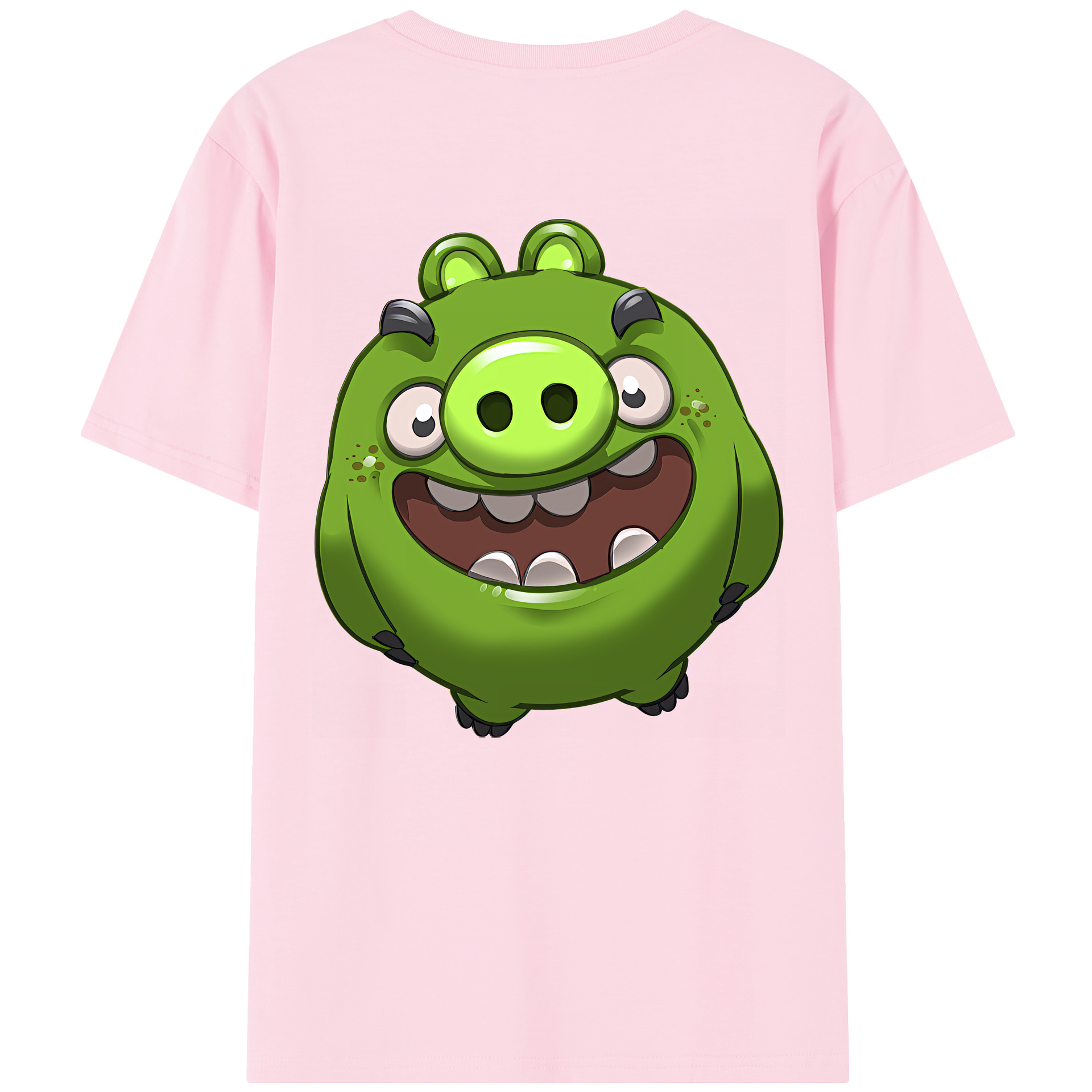 （画像用） Angry Birds アングリーバード 綿100％半袖Tシャツ（背面プリント）
