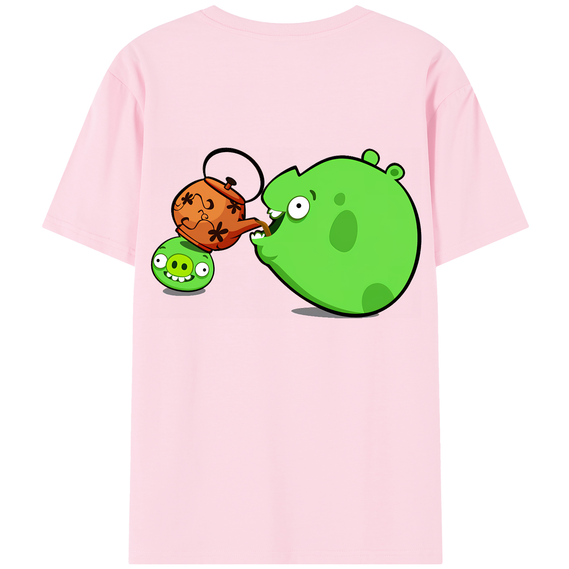 （画像用） Angry Birds アングリーバード 綿100％半袖Tシャツ（背面プリント）