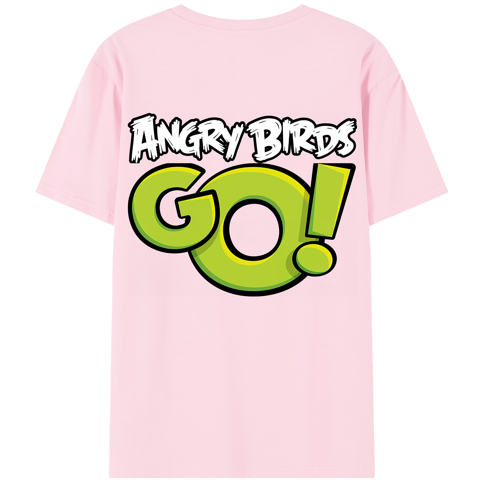 （画像用） Angry Birds アングリーバード 綿100％半袖Tシャツ（背面プリント）