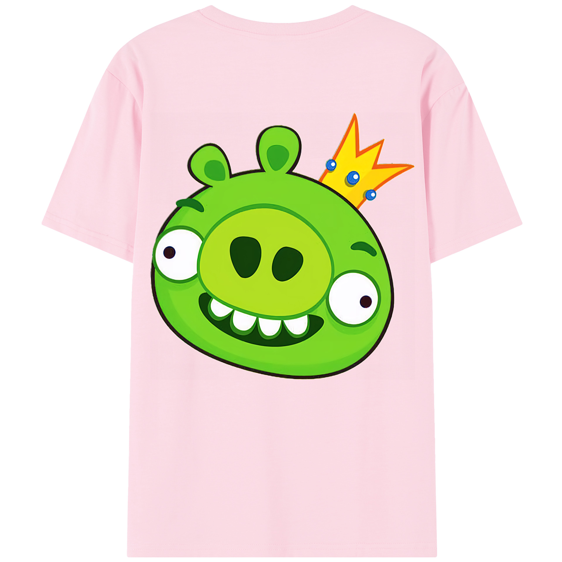 （画像用） Angry Birds アングリーバード 綿100％半袖Tシャツ（背面プリント）