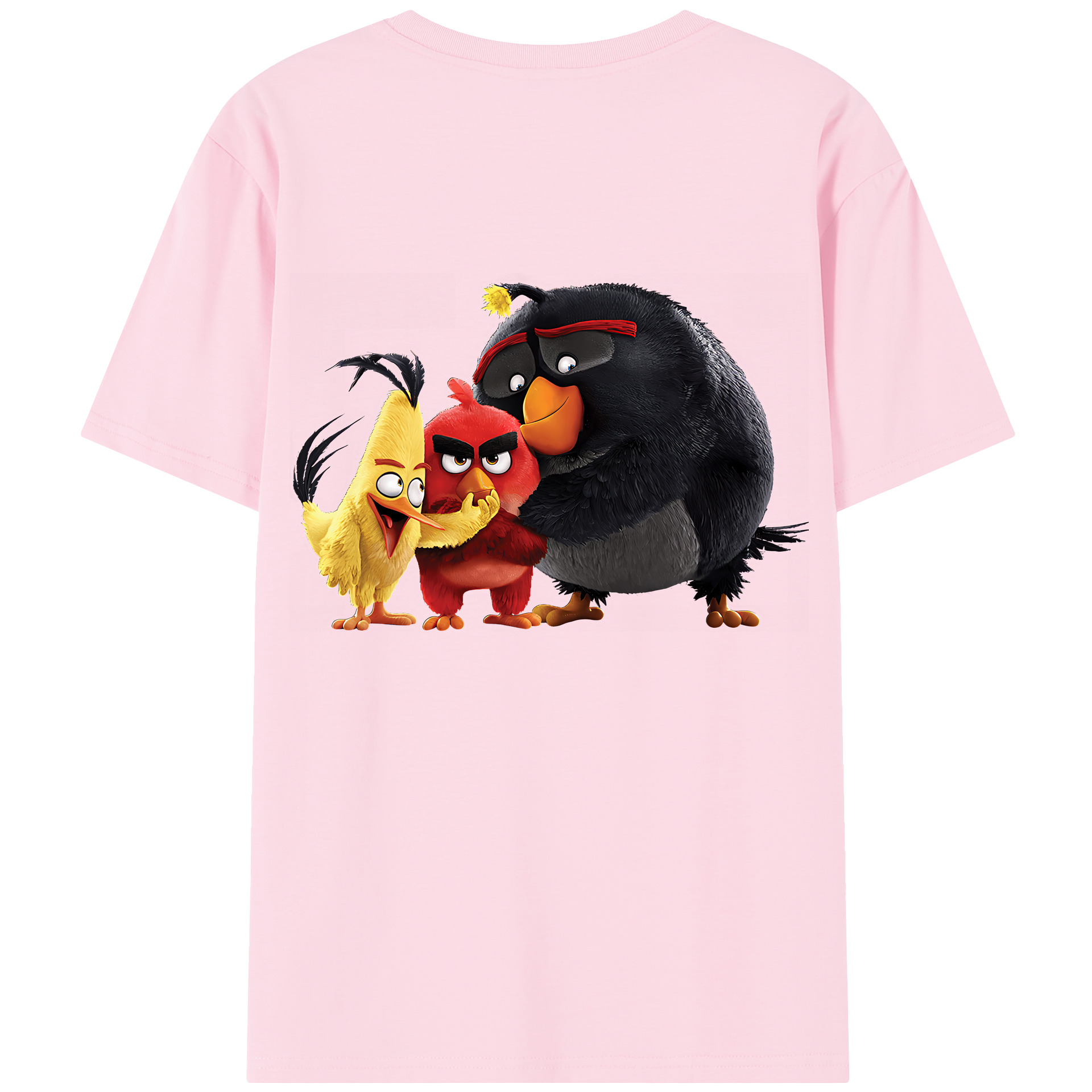 （画像用） Angry Birds アングリーバード 綿100％半袖Tシャツ（背面プリント）