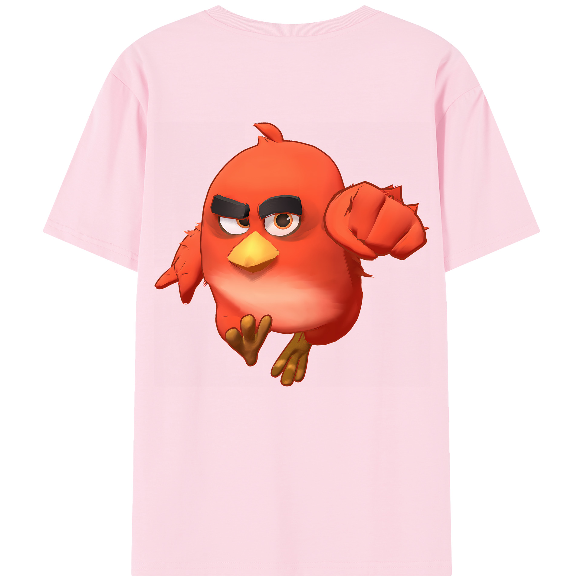 （画像用） Angry Birds アングリーバード 綿100％半袖Tシャツ（背面プリント）
