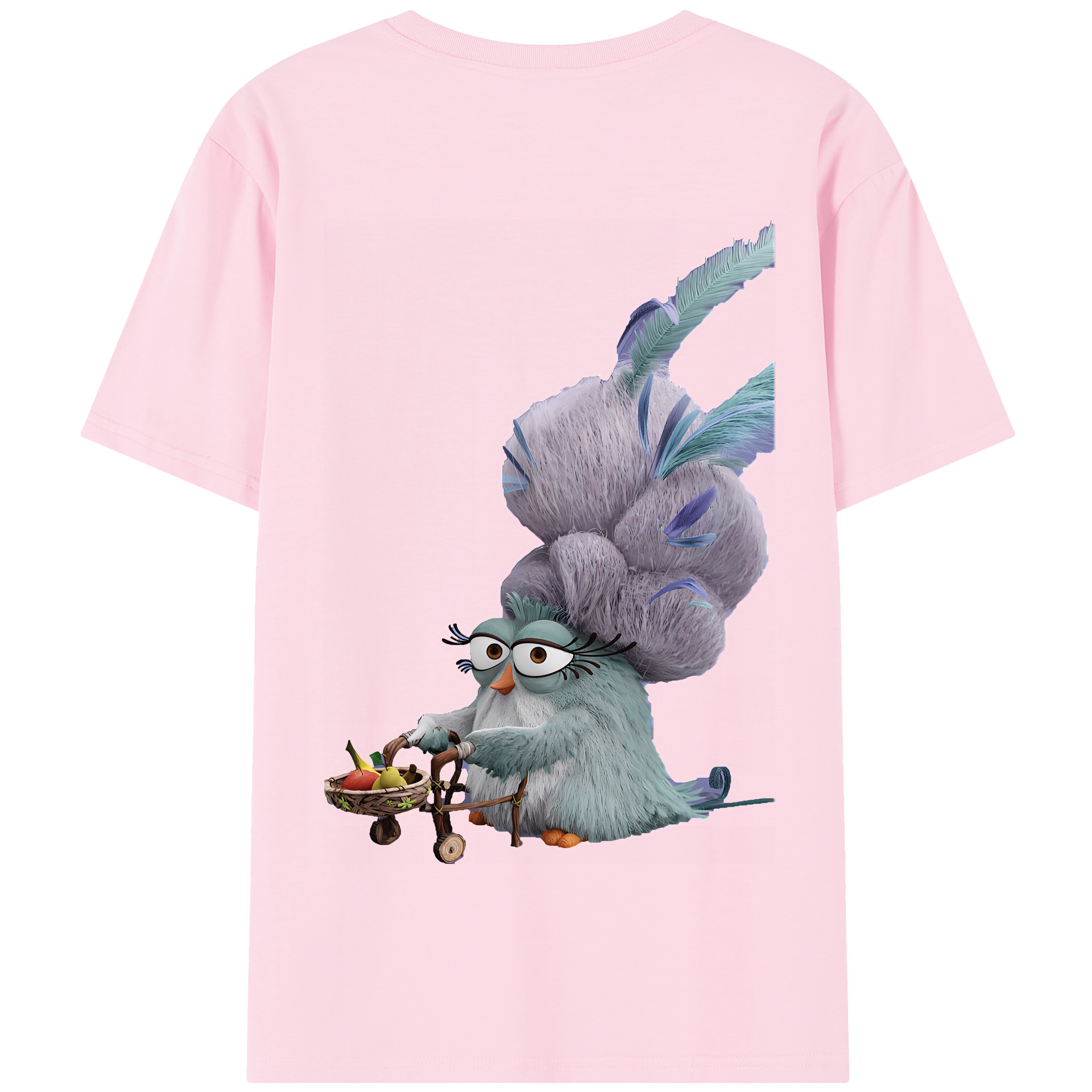 （画像用） Angry Birds アングリーバード 綿100％半袖Tシャツ（背面プリント）