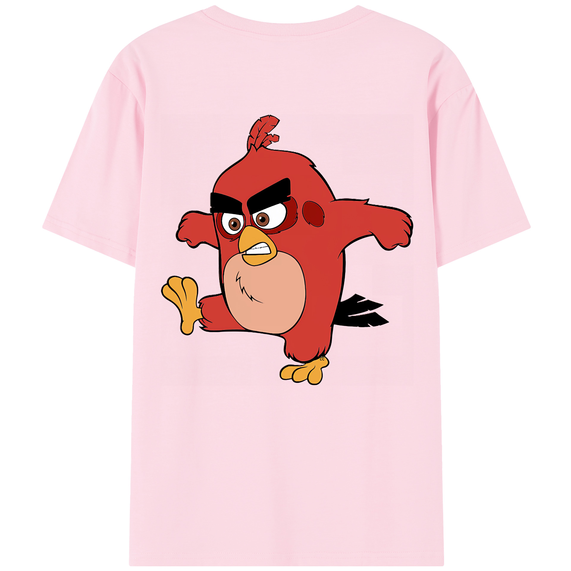 （画像用） Angry Birds アングリーバード 綿100％半袖Tシャツ（背面プリント）