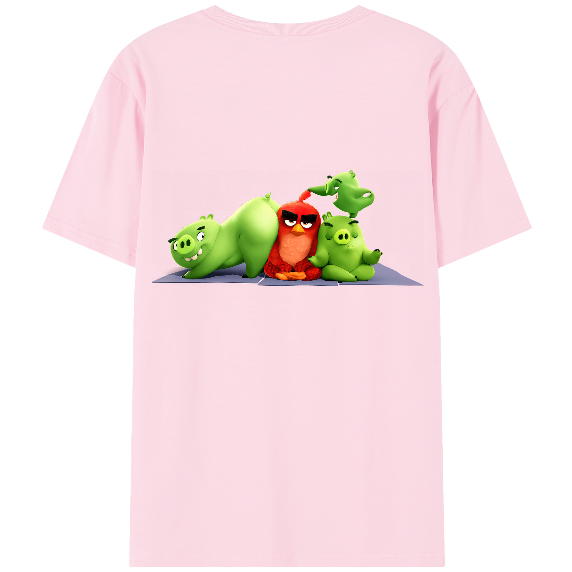 （画像用） Angry Birds アングリーバード 綿100％半袖Tシャツ（背面プリント）