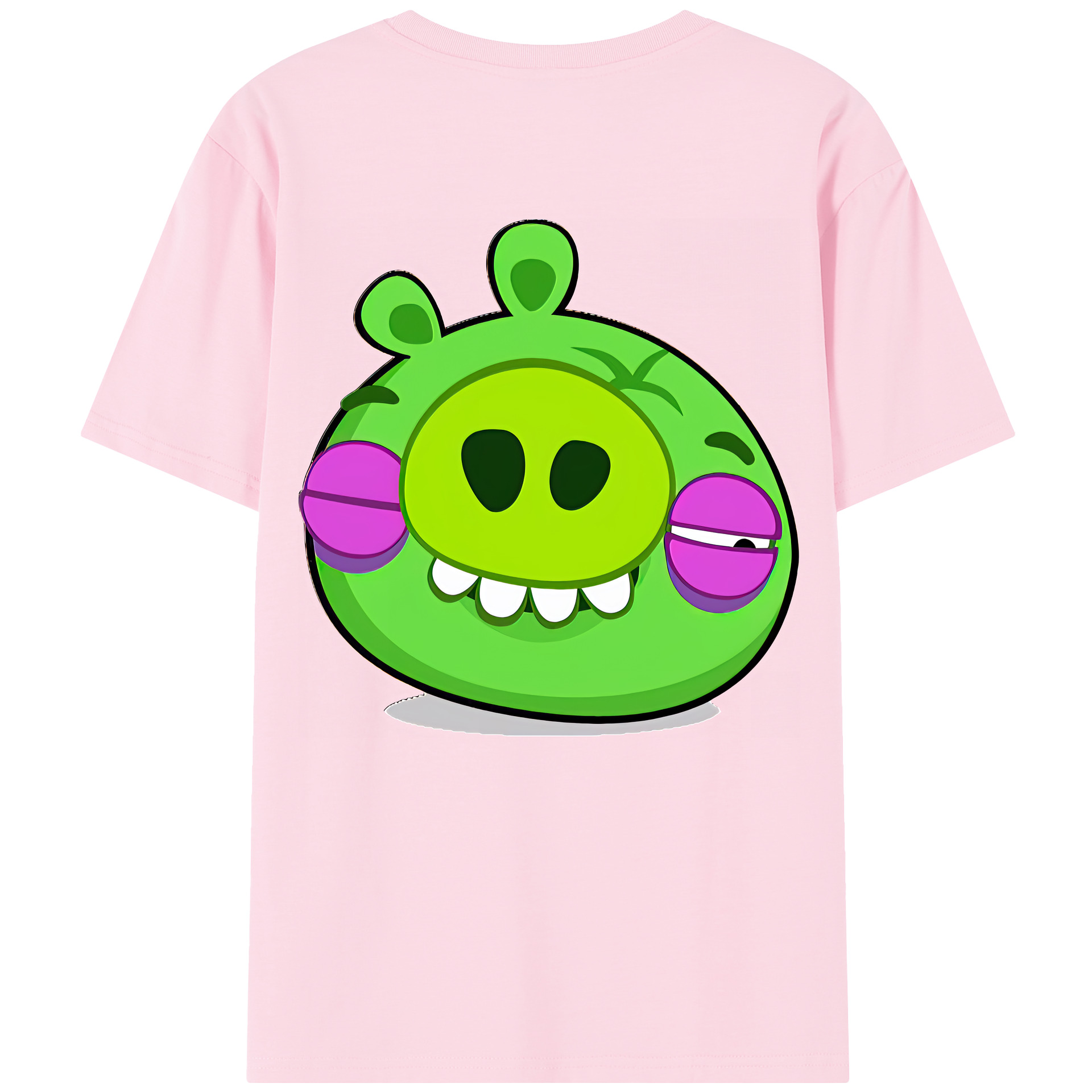（画像用） Angry Birds アングリーバード 綿100％半袖Tシャツ（背面プリント）