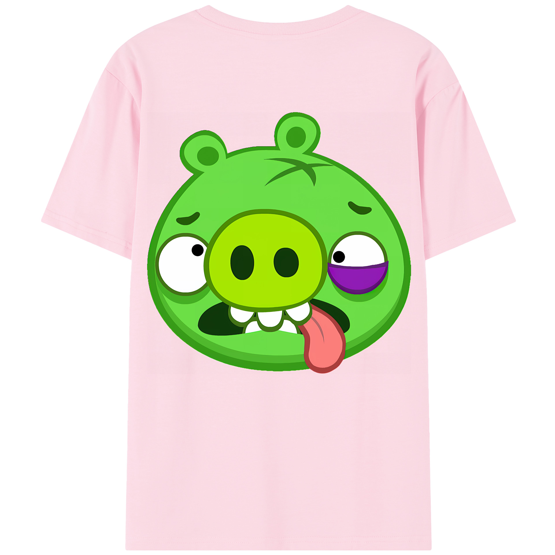 （画像用） Angry Birds アングリーバード 綿100％半袖Tシャツ（背面プリント）