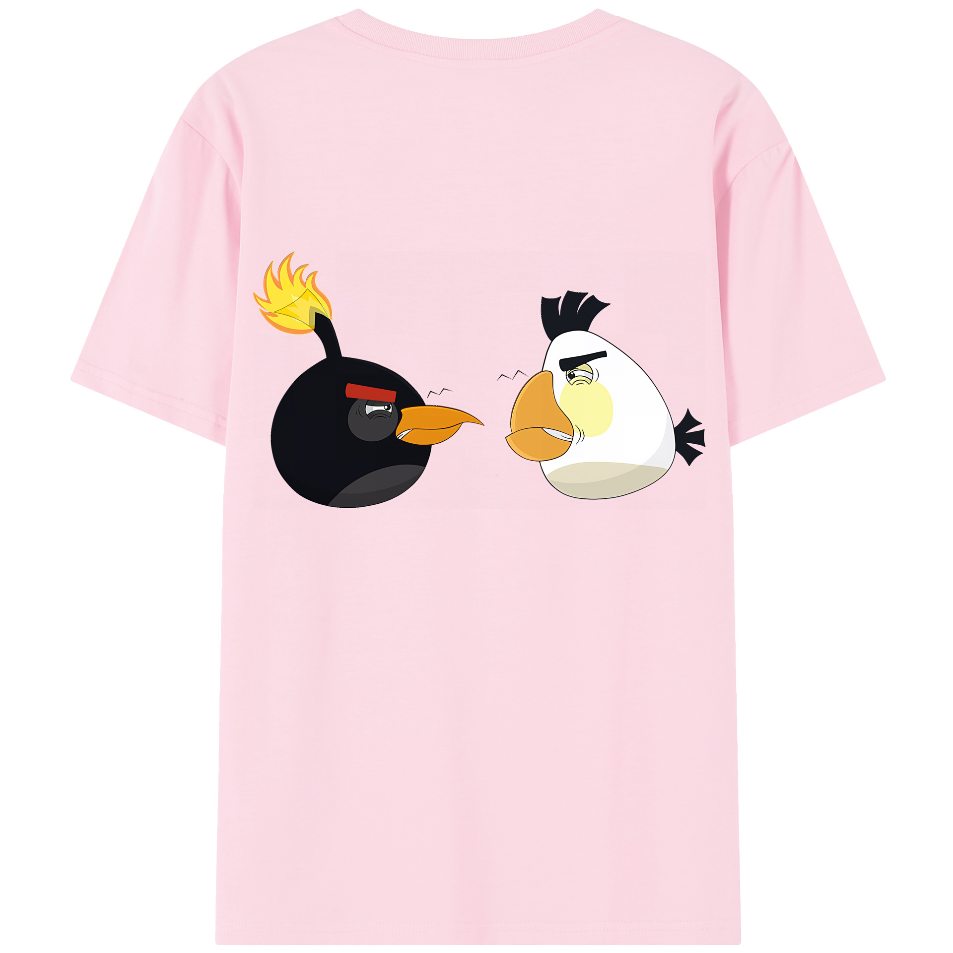 （画像用） Angry Birds アングリーバード 綿100％半袖Tシャツ（背面プリント）