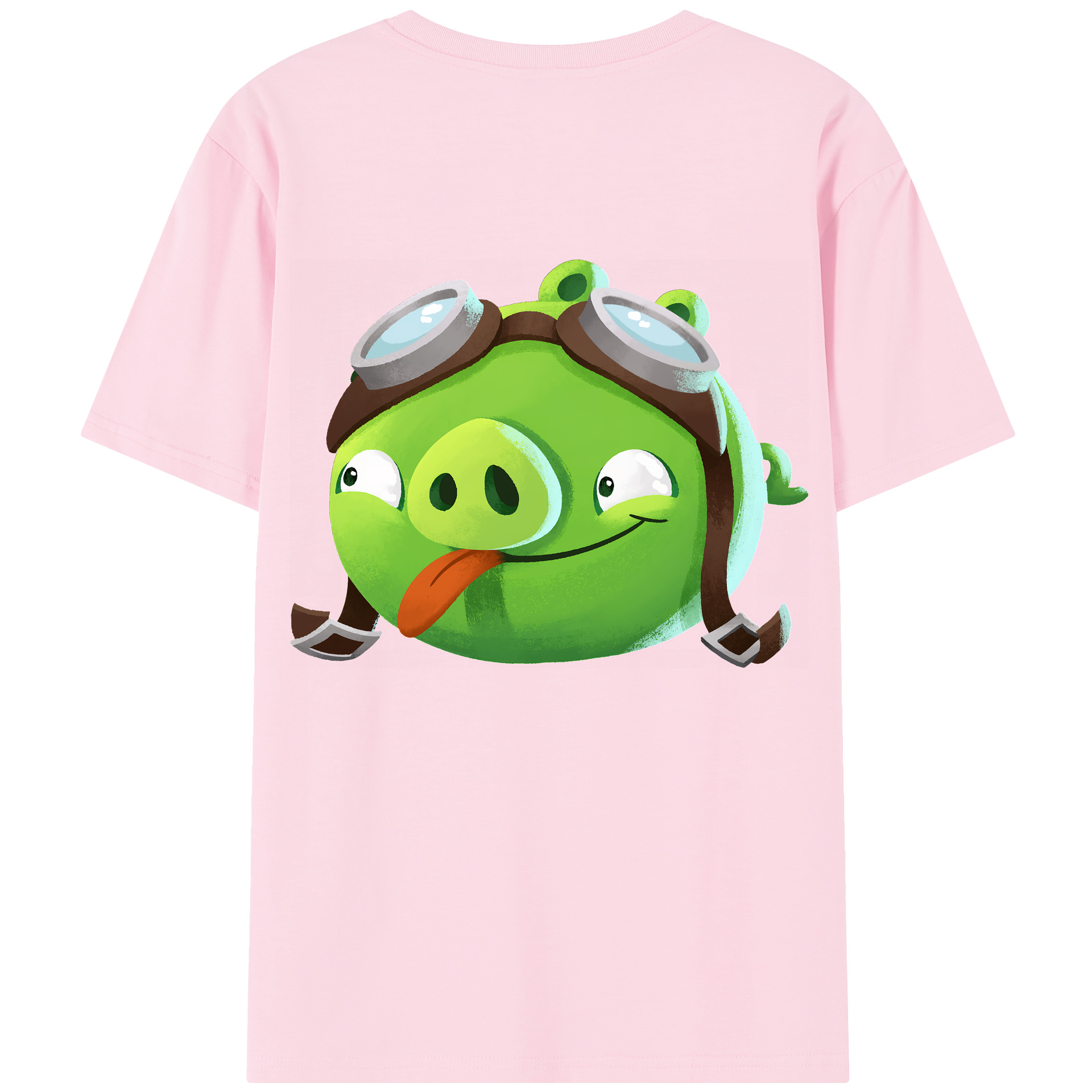 （画像用） Angry Birds アングリーバード 綿100％半袖Tシャツ（背面プリント）