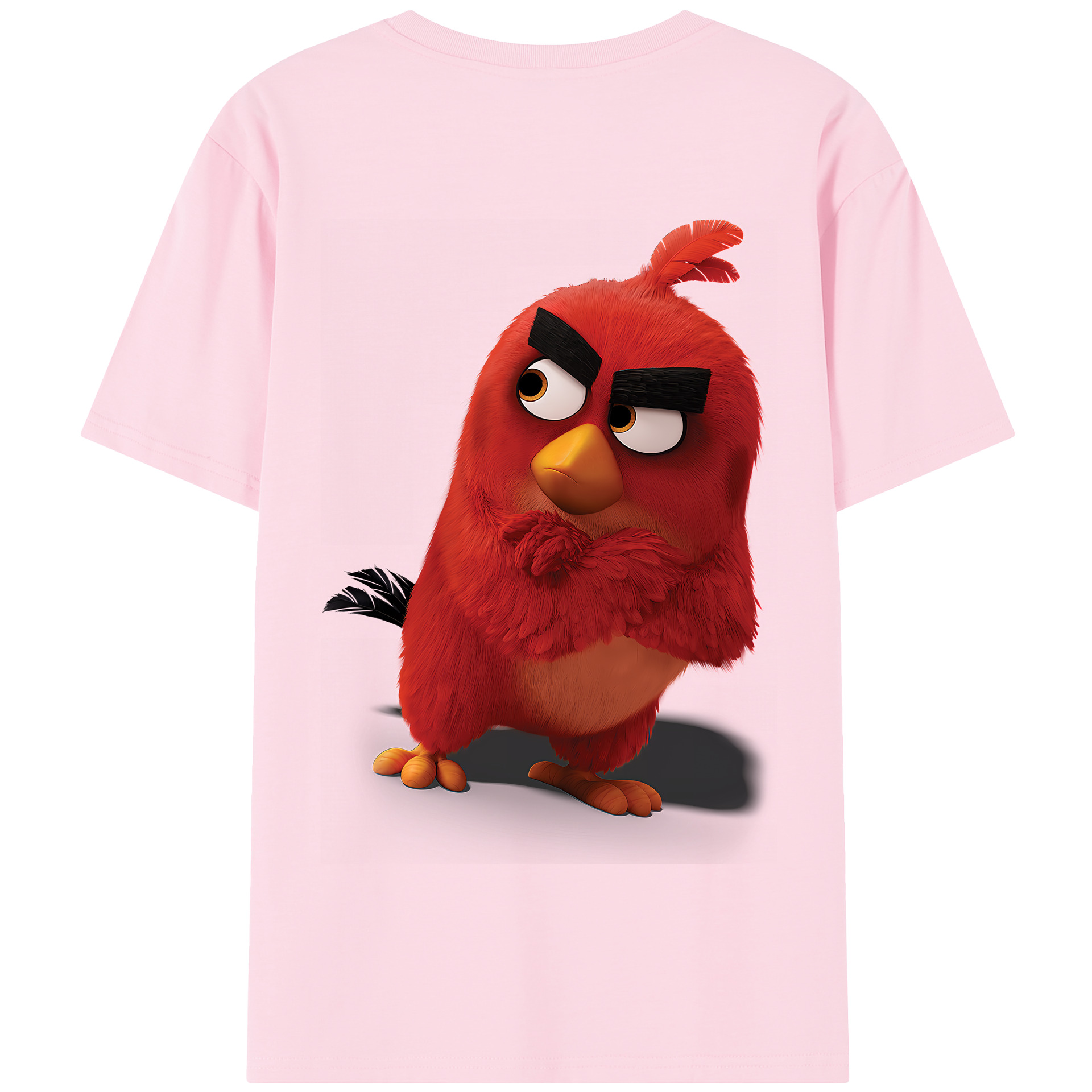 （画像用） Angry Birds アングリーバード 綿100％半袖Tシャツ（背面プリント）