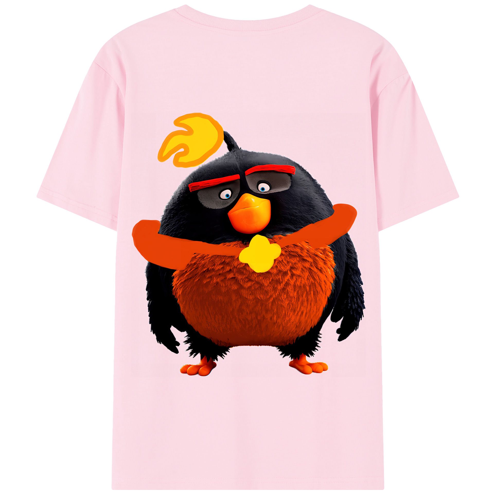 （画像用） Angry Birds アングリーバード 綿100％半袖Tシャツ（背面プリント）