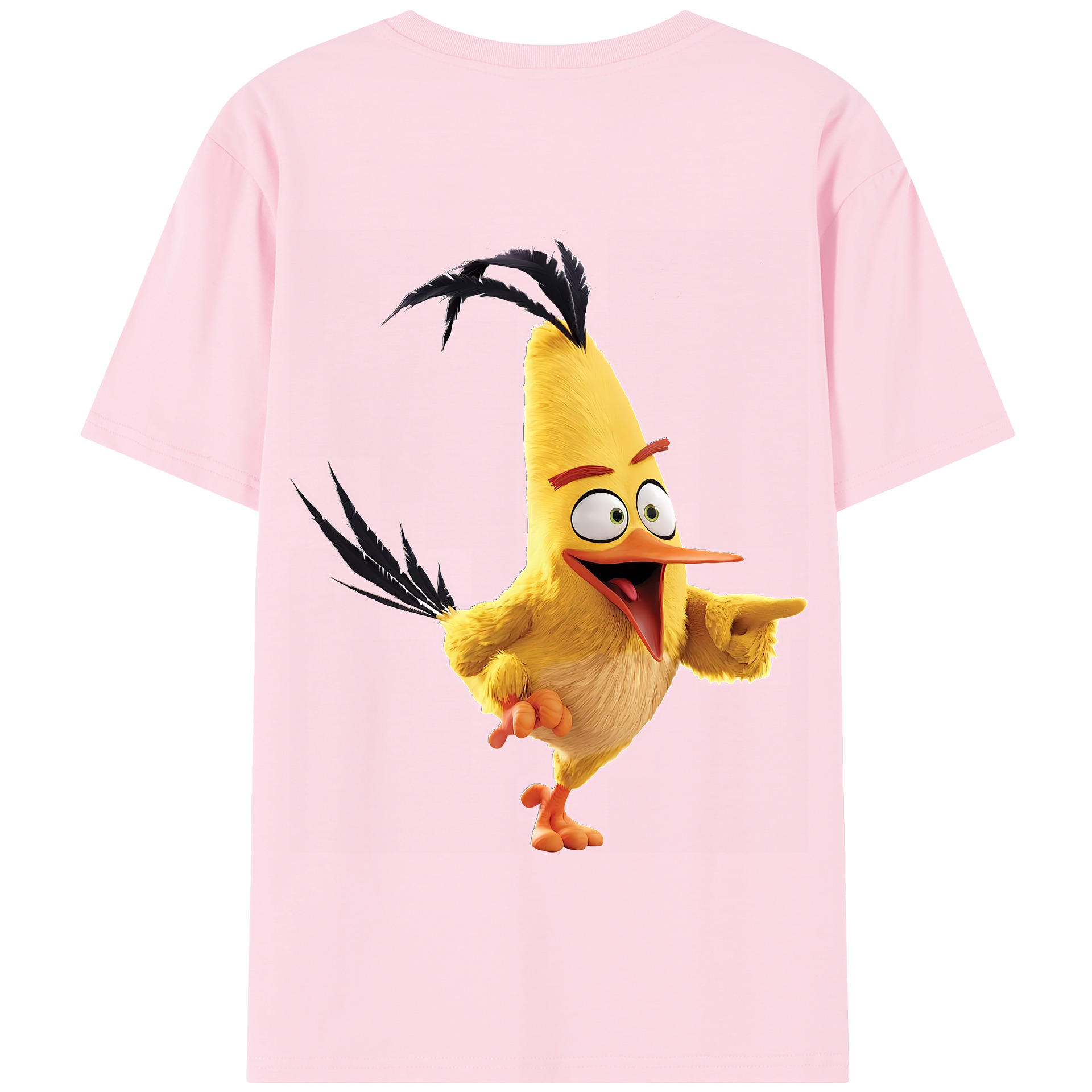 （画像用） Angry Birds アングリーバード 綿100％半袖Tシャツ（背面プリント）
