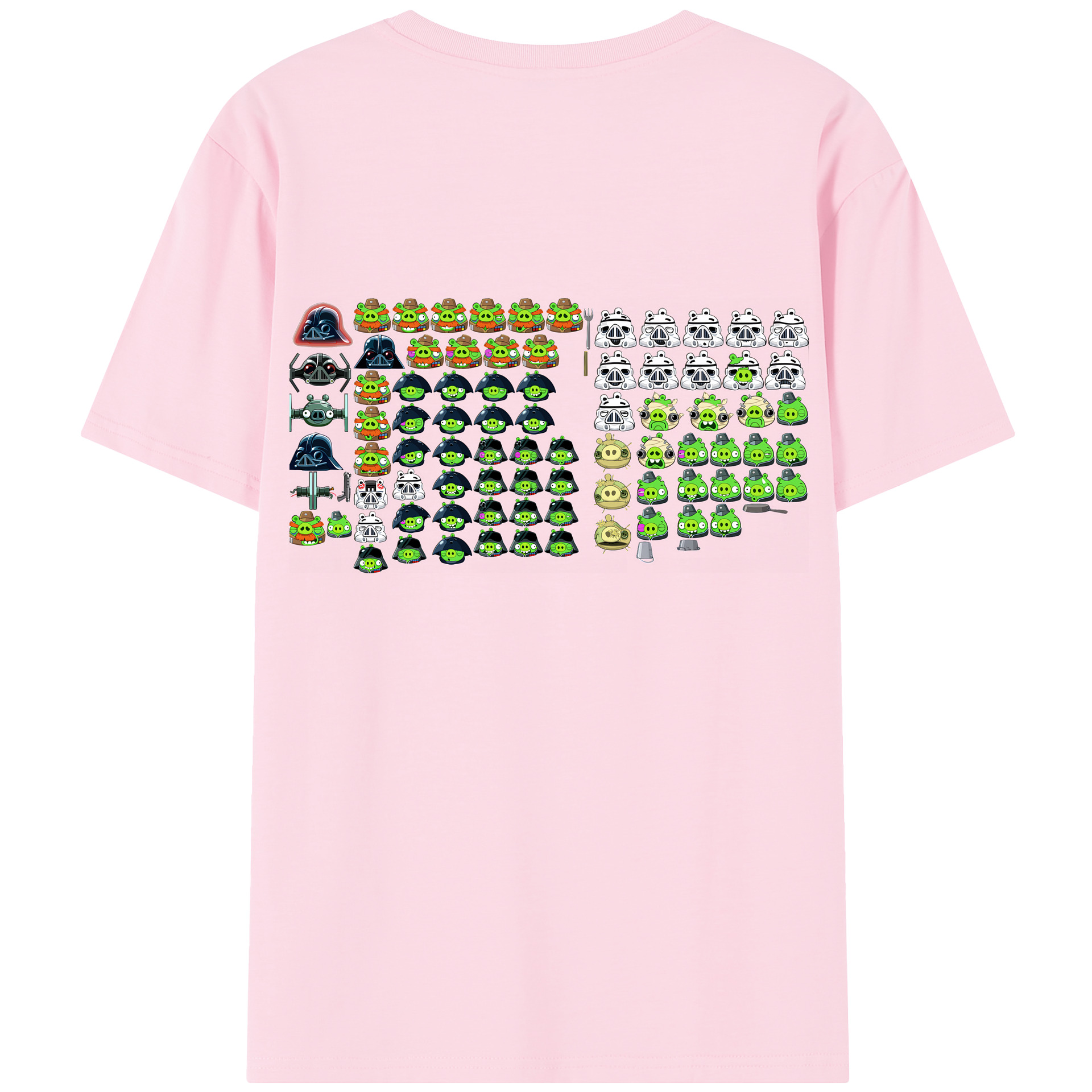 （画像用） Angry Birds アングリーバード 綿100％半袖Tシャツ（背面プリント）