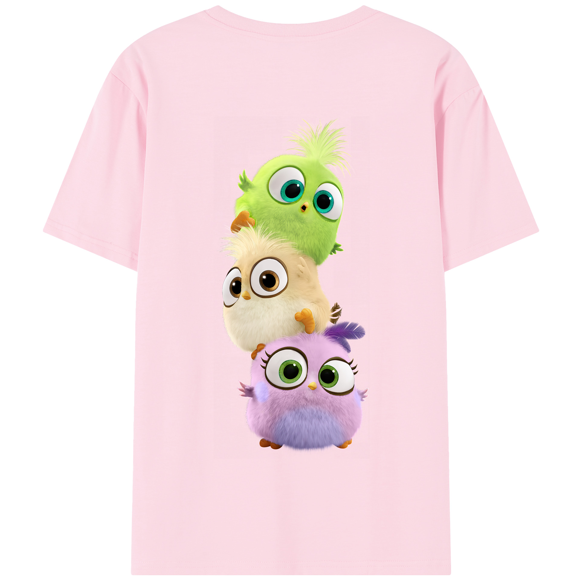 （画像用） Angry Birds アングリーバード 綿100％半袖Tシャツ（背面プリント）