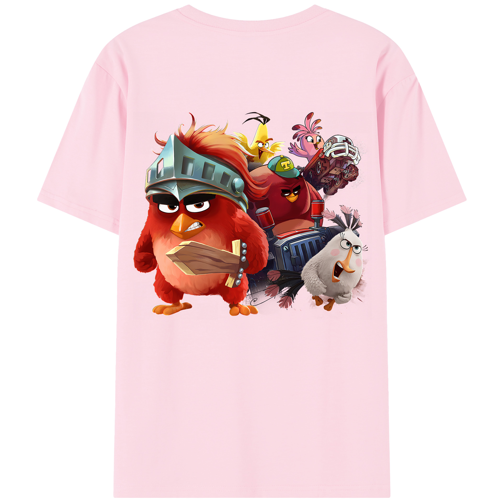 （画像用） Angry Birds アングリーバード 綿100％半袖Tシャツ（背面プリント）