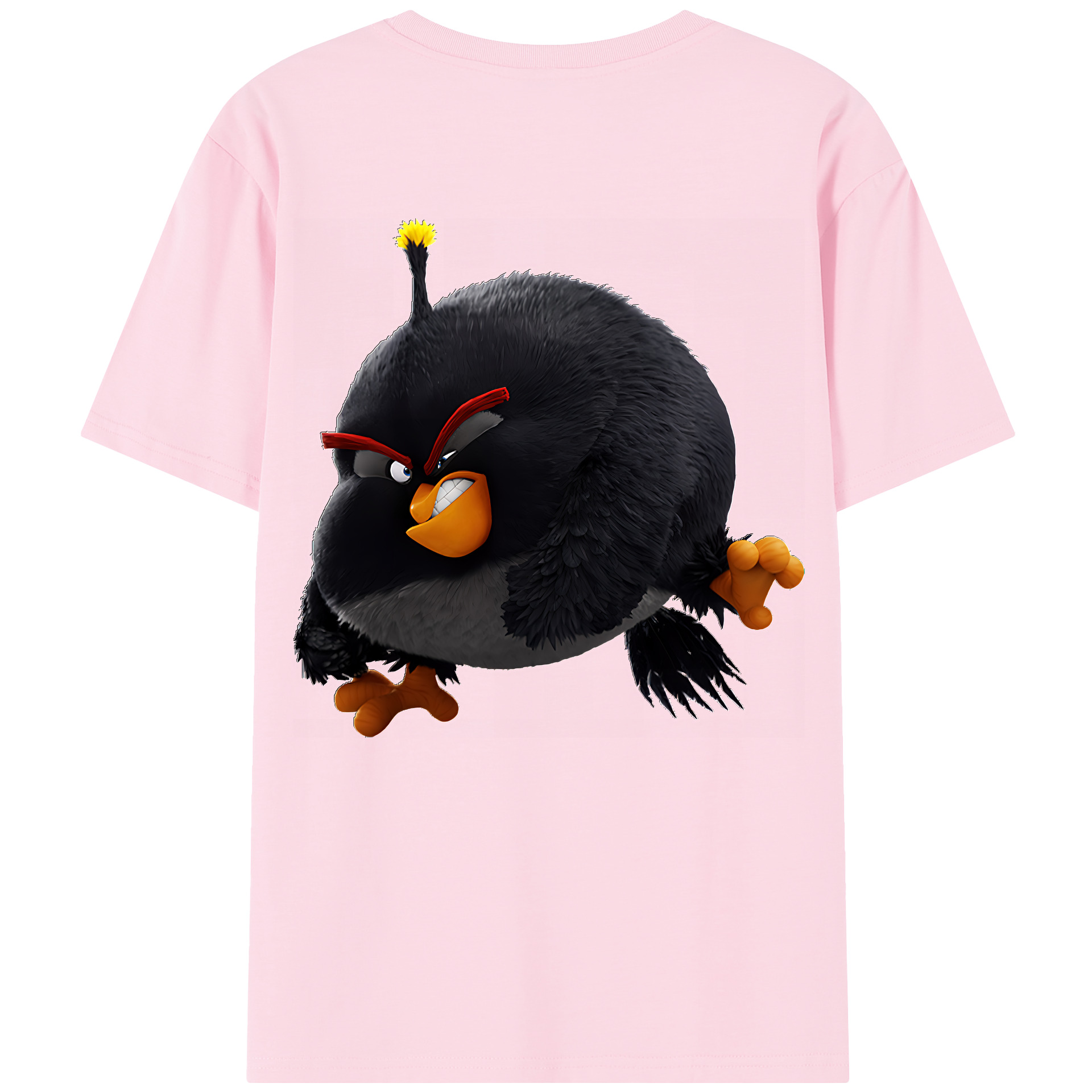 （画像用） Angry Birds アングリーバード 綿100％半袖Tシャツ（背面プリント）