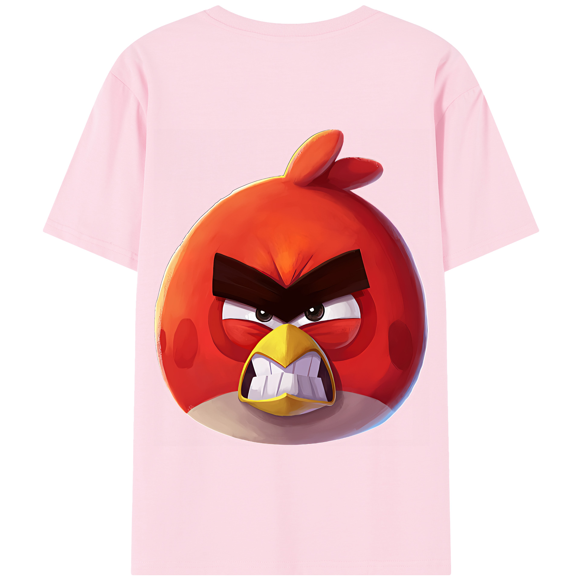 （画像用） Angry Birds アングリーバード 綿100％半袖Tシャツ（背面プリント）