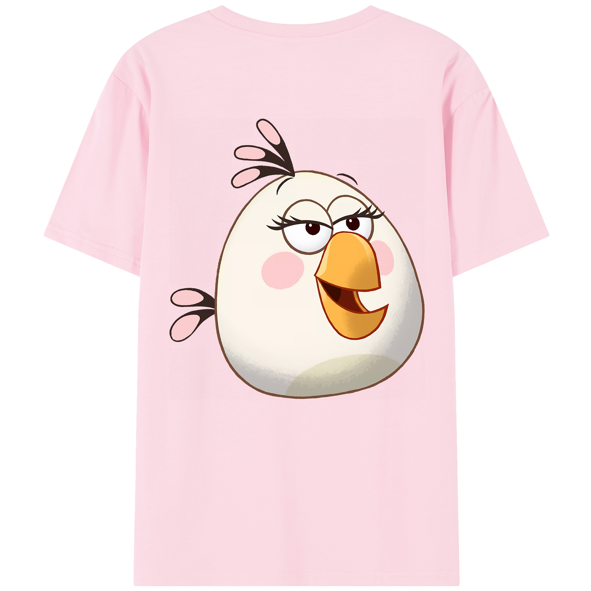 （画像用） Angry Birds アングリーバード 綿100％半袖Tシャツ（背面プリント）
