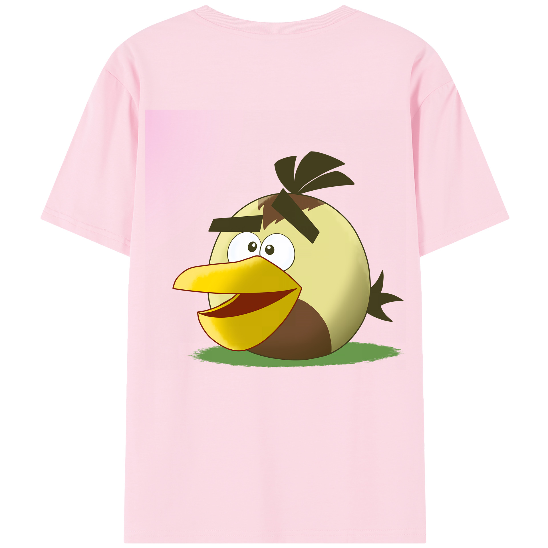 （画像用） Angry Birds アングリーバード 綿100％半袖Tシャツ（背面プリント）