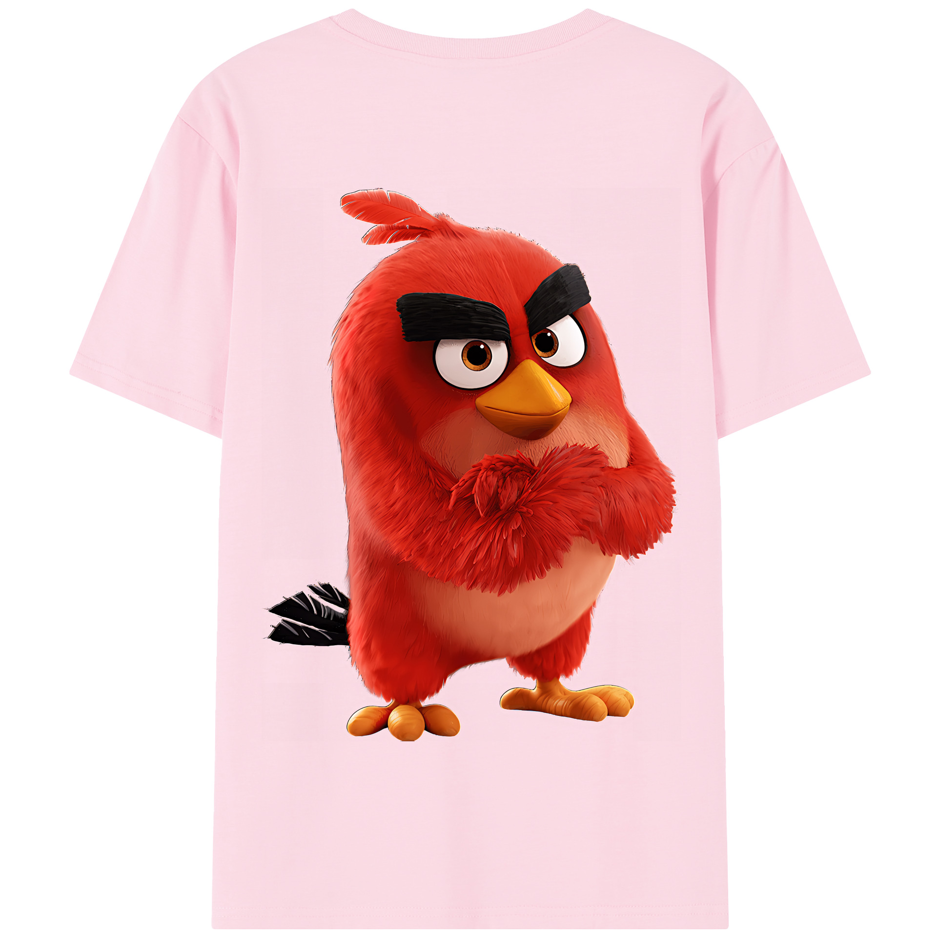 （画像用） Angry Birds アングリーバード 綿100％半袖Tシャツ（背面プリント）