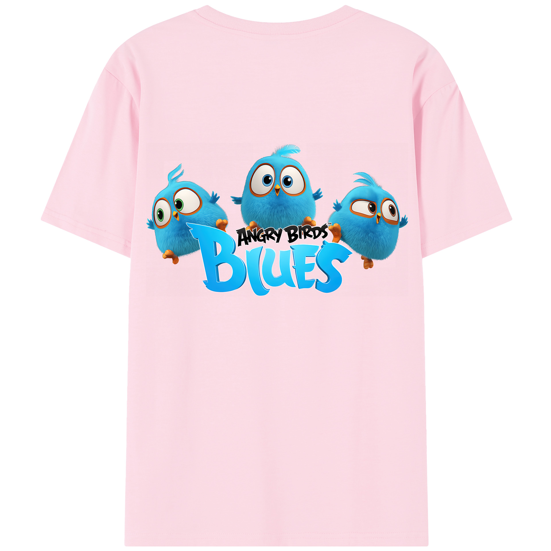（画像用） Angry Birds アングリーバード 綿100％半袖Tシャツ（背面プリント）