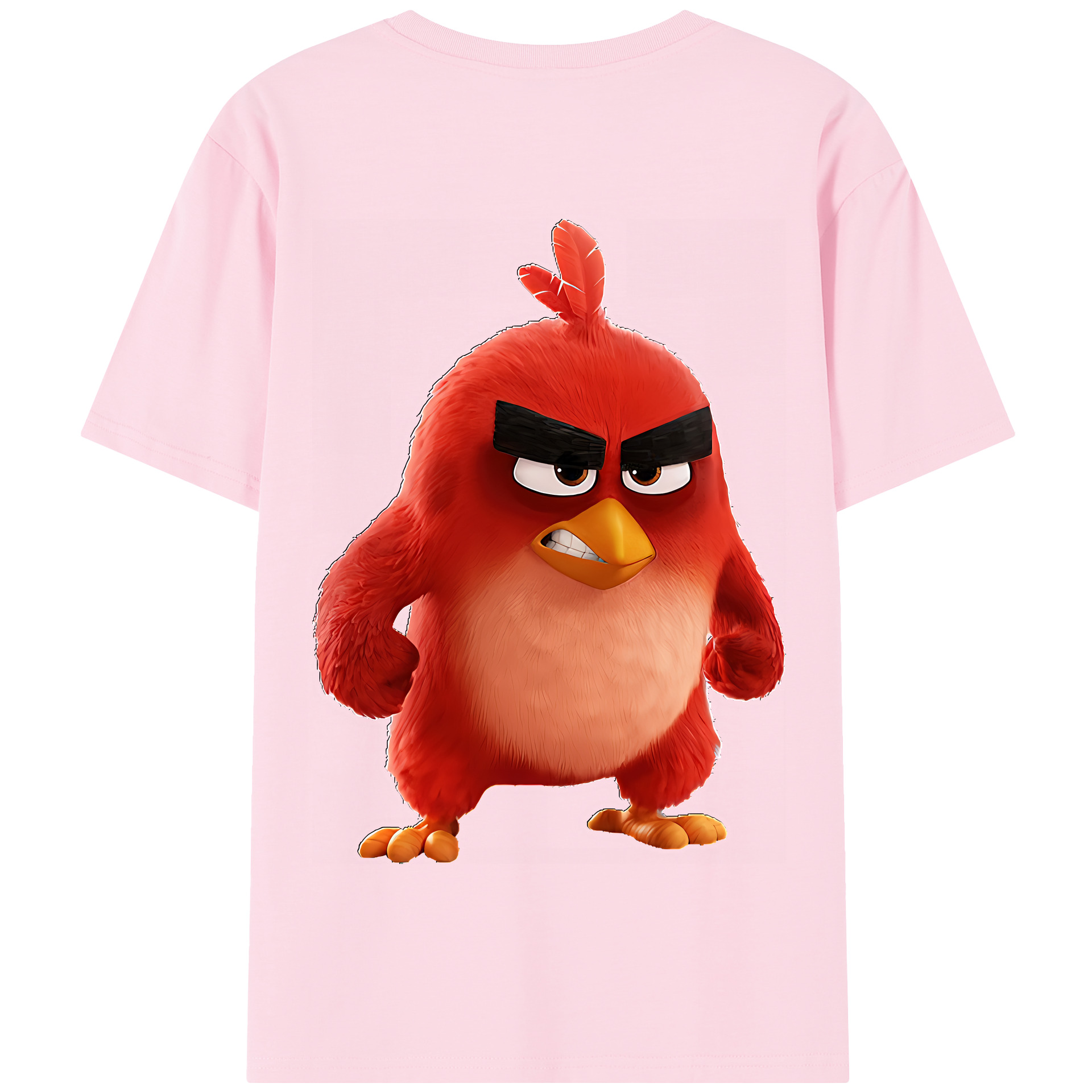 （画像用） Angry Birds アングリーバード 綿100％半袖Tシャツ（背面プリント）