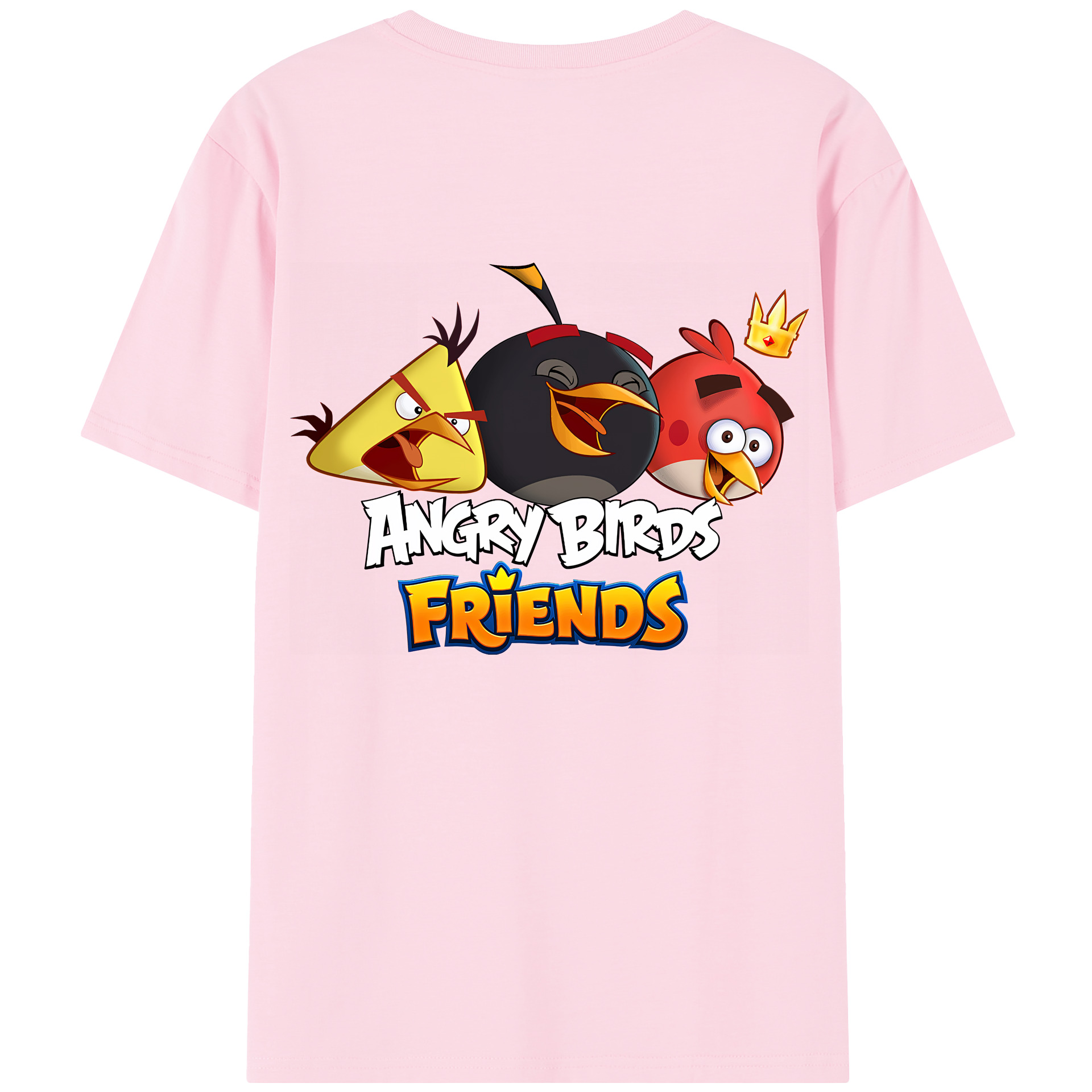 （画像用） Angry Birds アングリーバード 綿100％半袖Tシャツ（背面プリント）