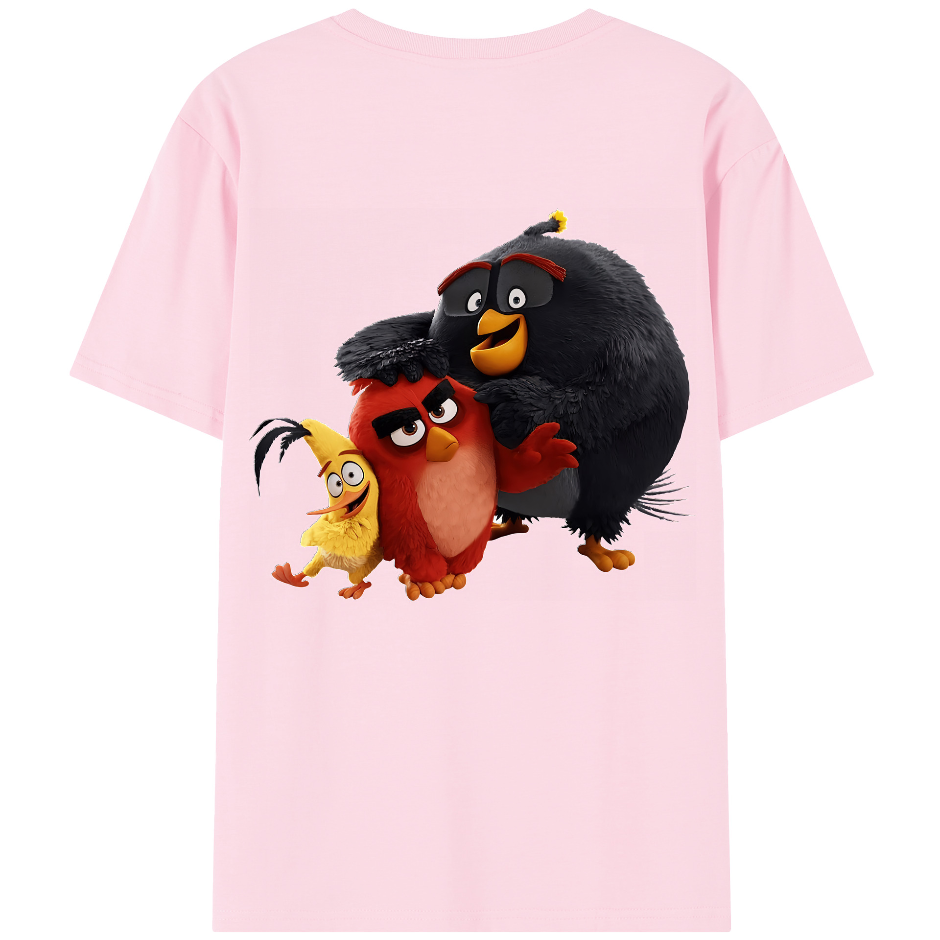 （画像用） Angry Birds アングリーバード 綿100％半袖Tシャツ（背面プリント）
