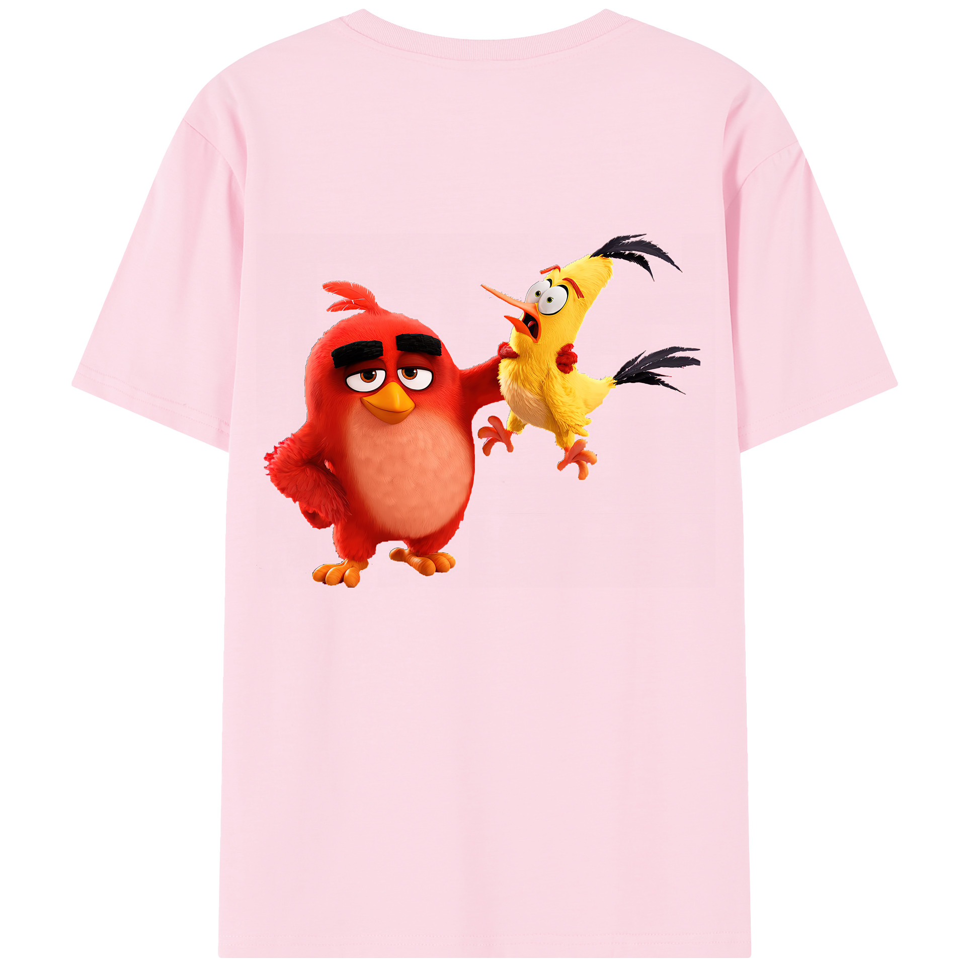 （画像用） Angry Birds アングリーバード 綿100％半袖Tシャツ（背面プリント）