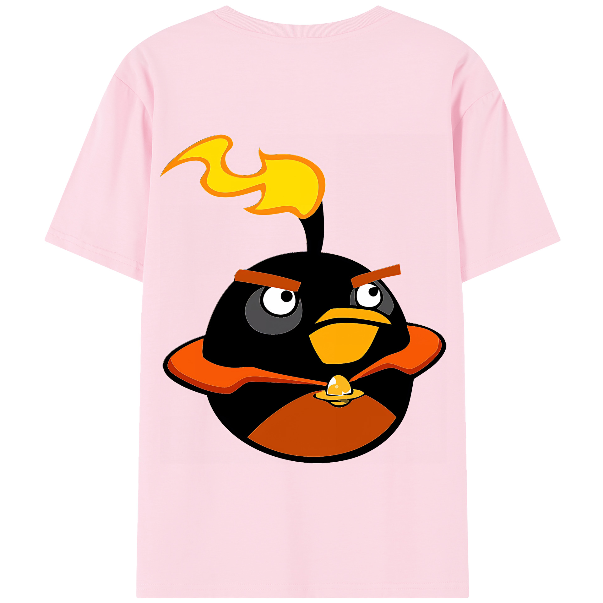 （画像用） Angry Birds アングリーバード 綿100％半袖Tシャツ（背面プリント）