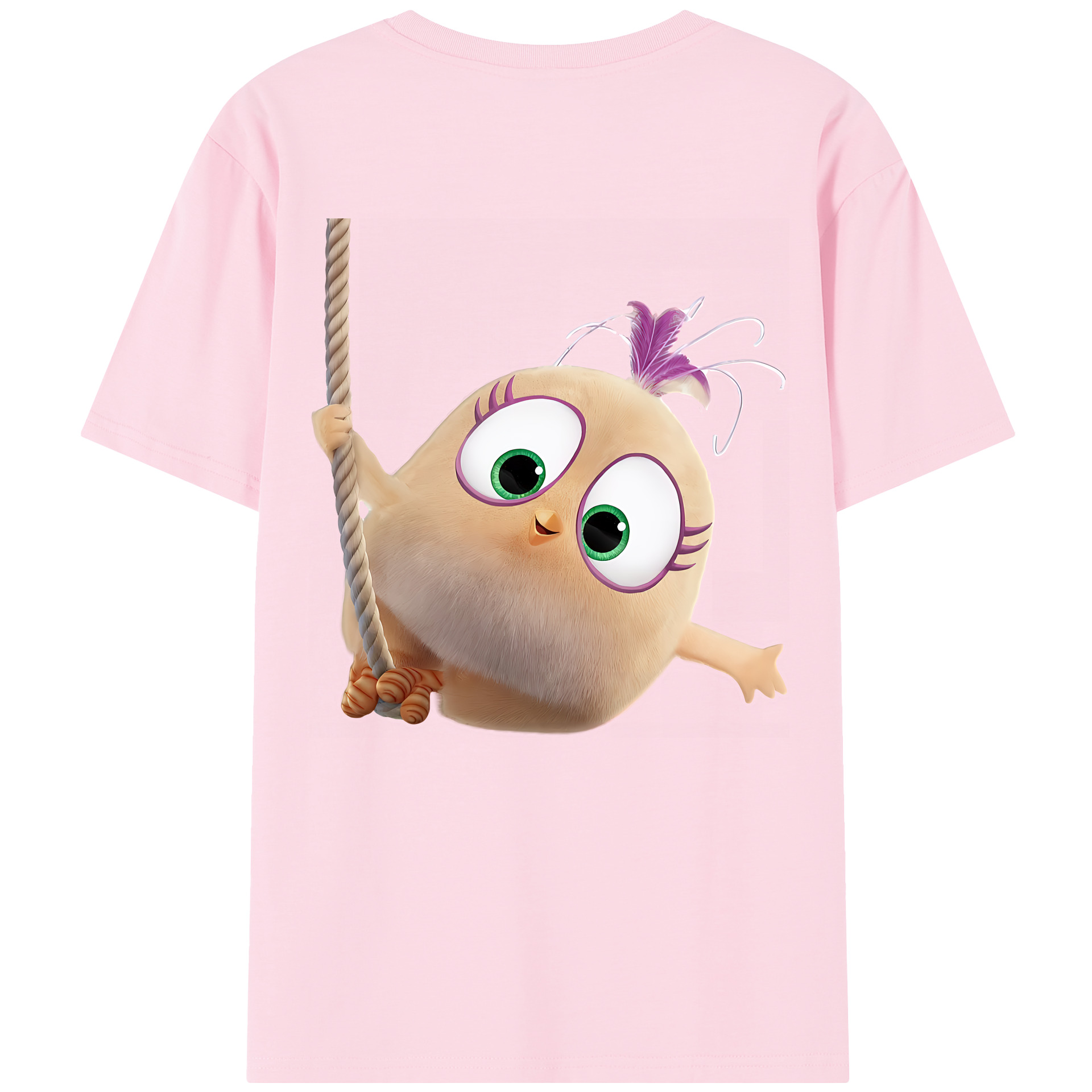 （画像用） Angry Birds アングリーバード 綿100％半袖Tシャツ（背面プリント）