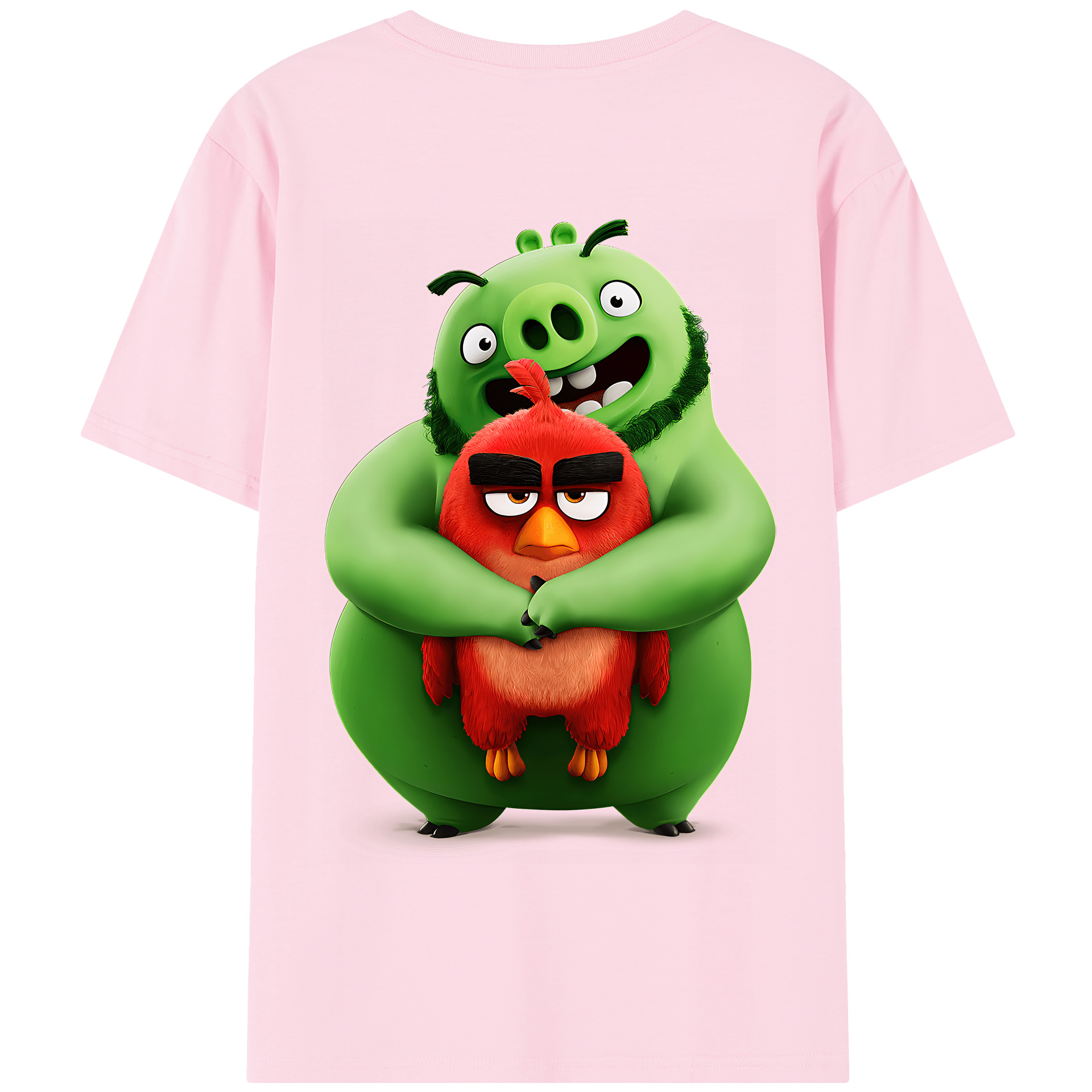 （画像用） Angry Birds アングリーバード 綿100％半袖Tシャツ（背面プリント）