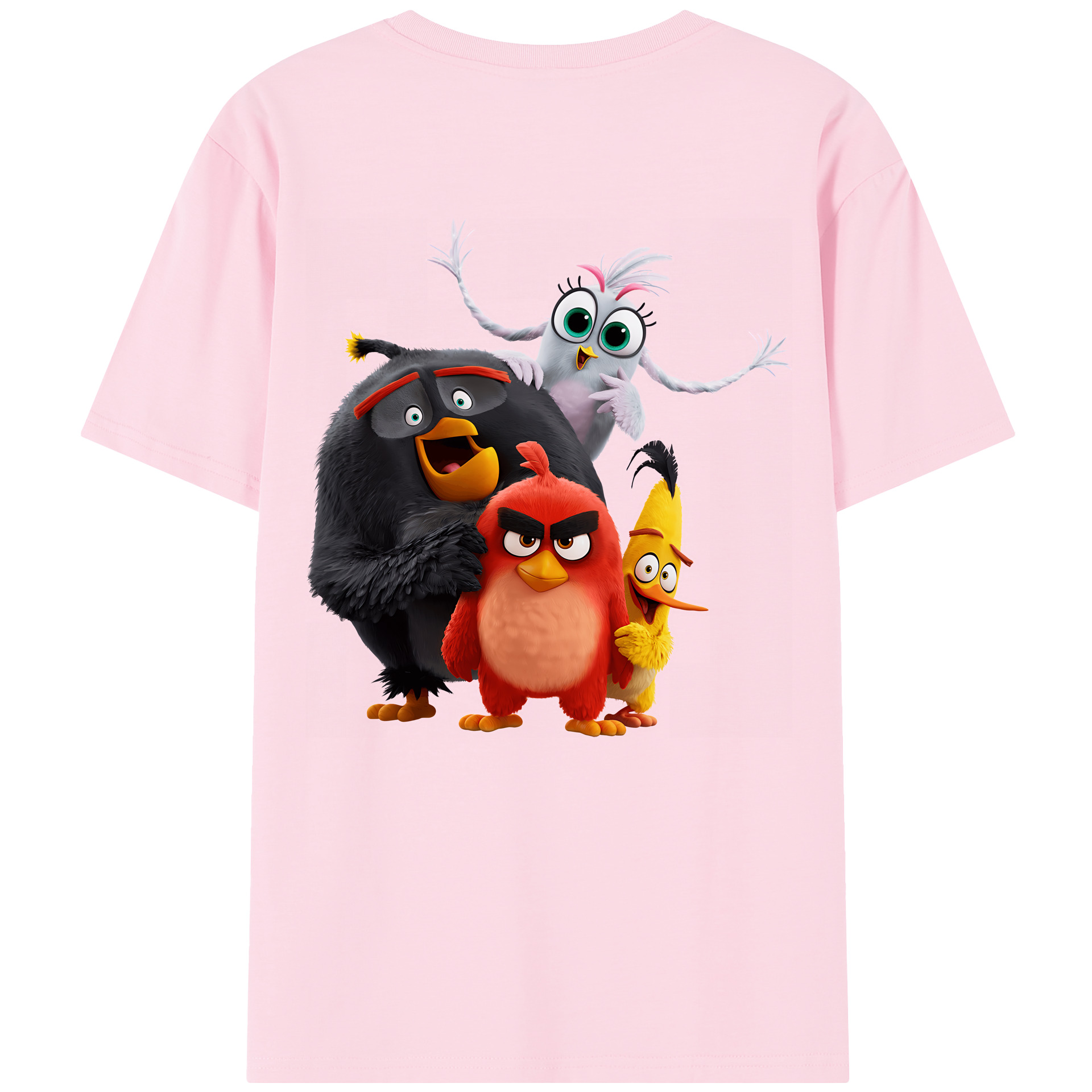 （画像用） Angry Birds アングリーバード 綿100％半袖Tシャツ（背面プリント）