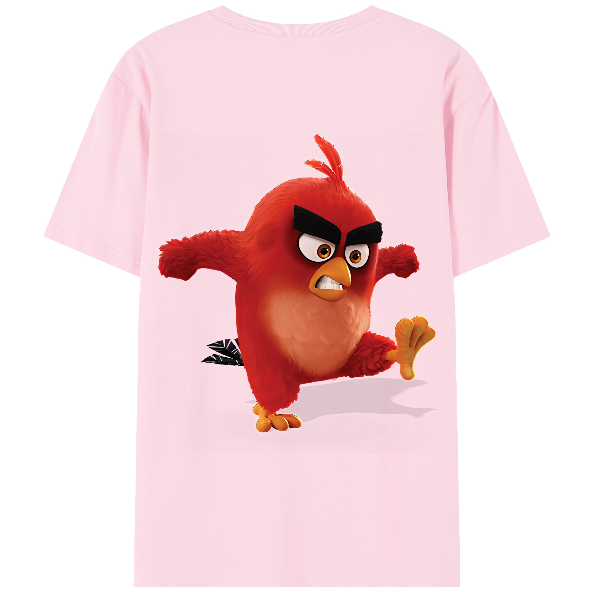 （画像用） Angry Birds アングリーバード 綿100％半袖Tシャツ（背面プリント）