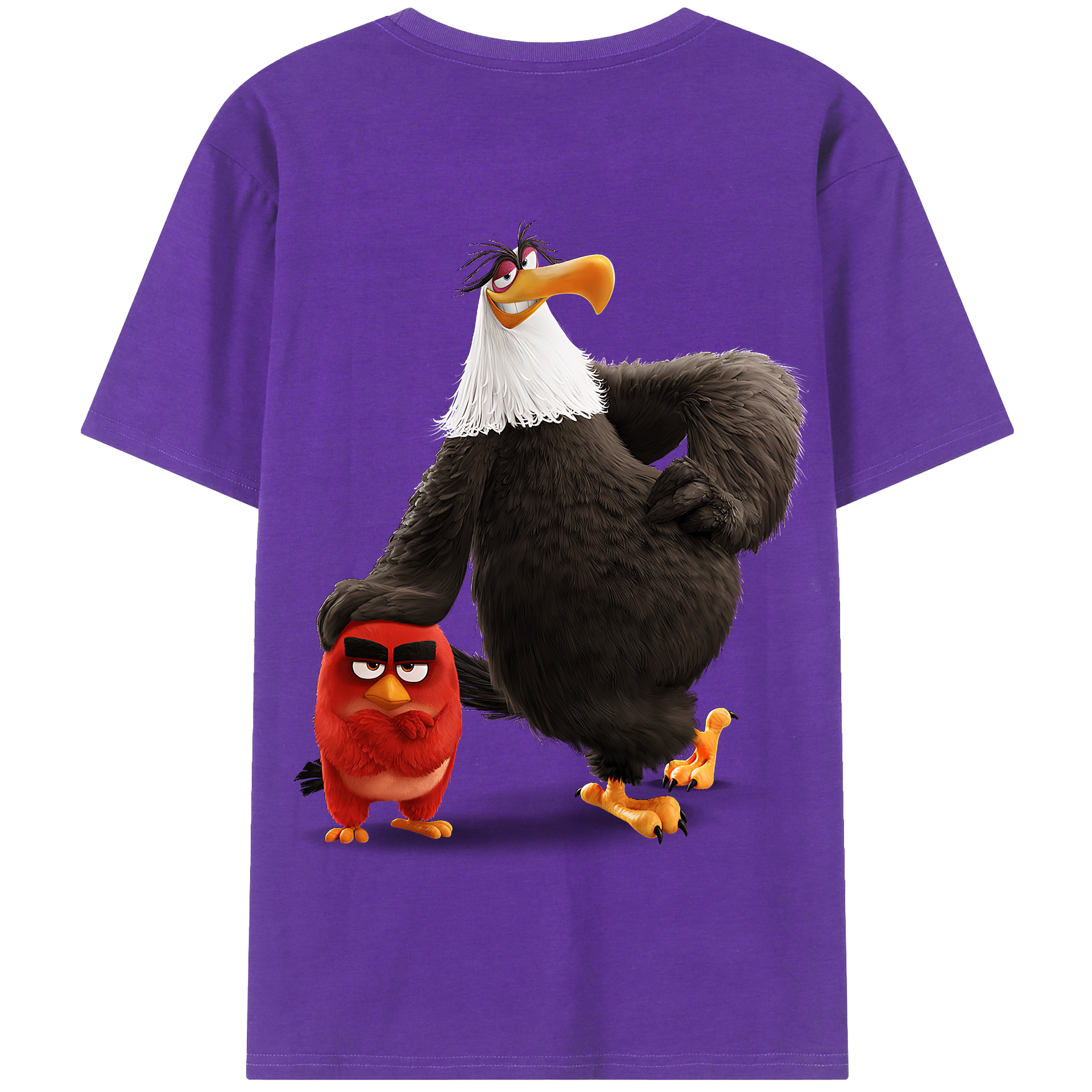 （画像用） Angry Birds アングリーバード 綿100％半袖Tシャツ（背面プリント）