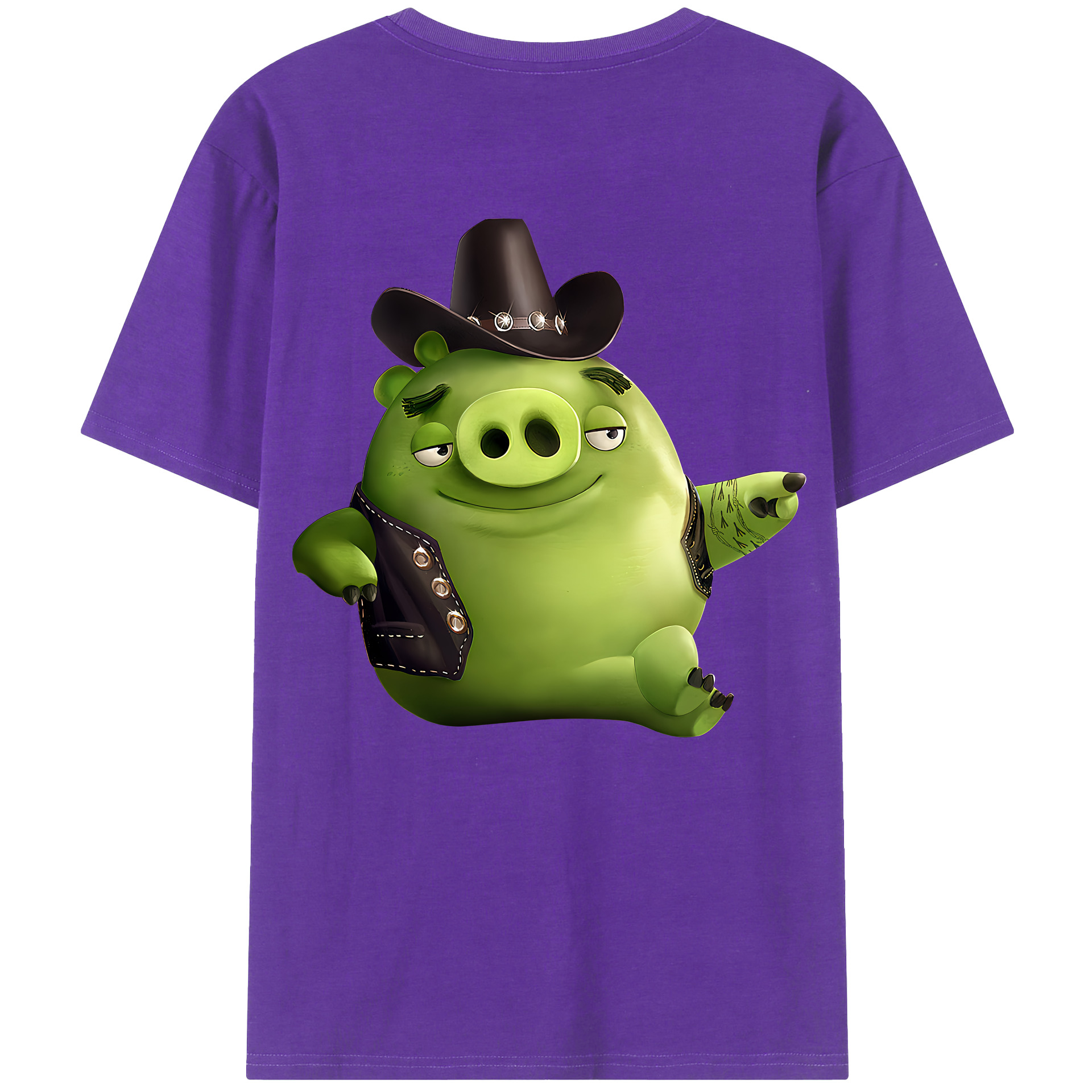 （画像用） Angry Birds アングリーバード 綿100％半袖Tシャツ（背面プリント）