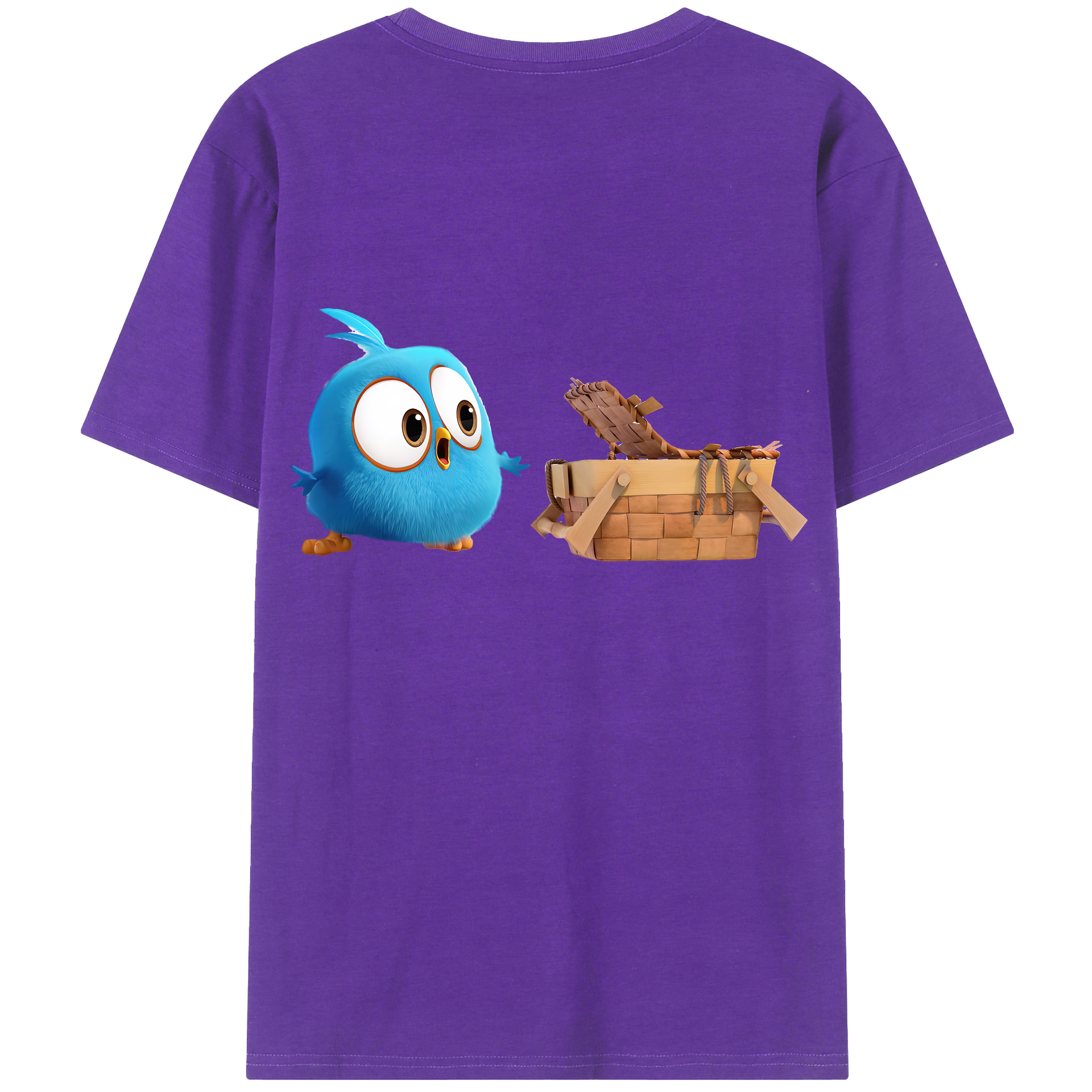 （画像用） Angry Birds アングリーバード 綿100％半袖Tシャツ（背面プリント）
