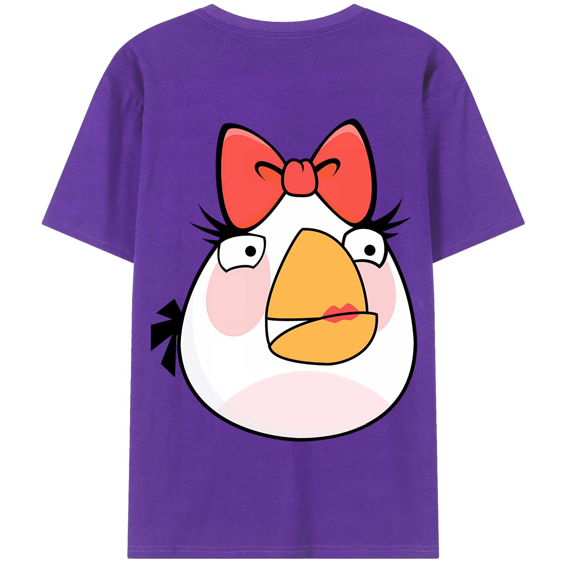 （画像用） Angry Birds アングリーバード 綿100％半袖Tシャツ（背面プリント）