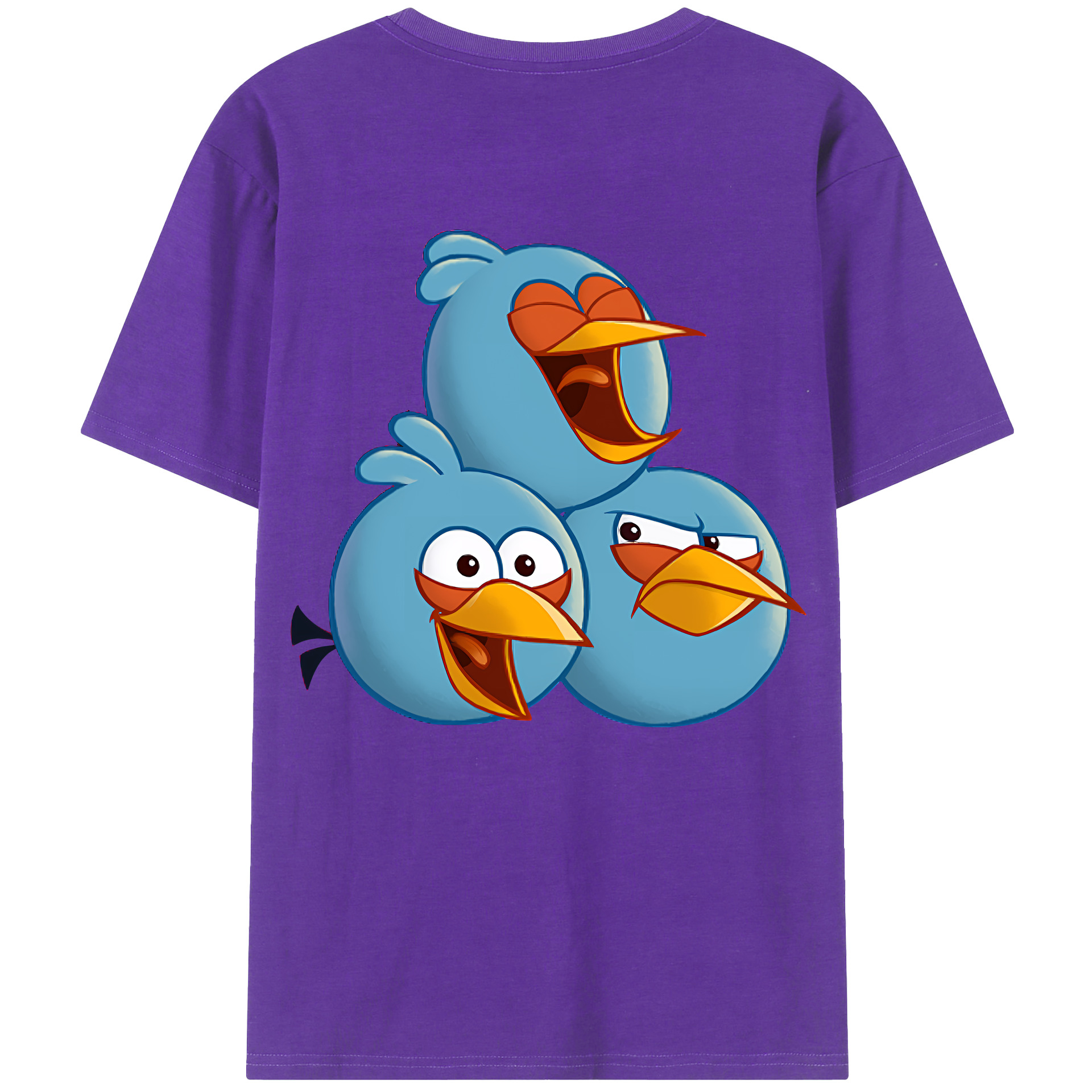 （画像用） Angry Birds アングリーバード 綿100％半袖Tシャツ（背面プリント）