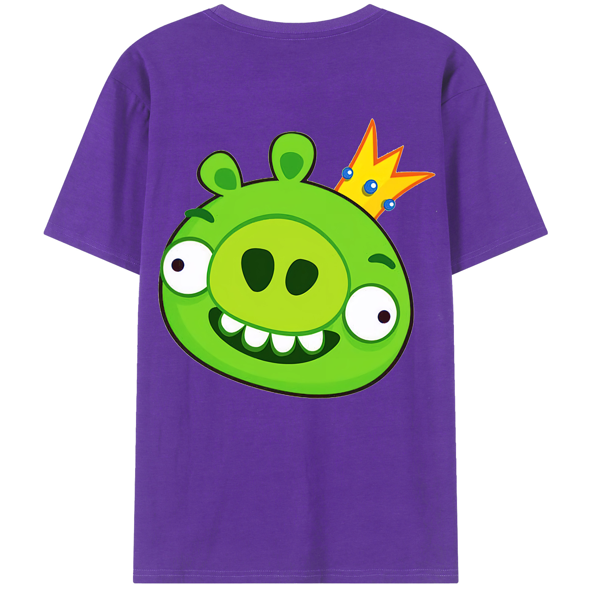 （画像用） Angry Birds アングリーバード 綿100％半袖Tシャツ（背面プリント）