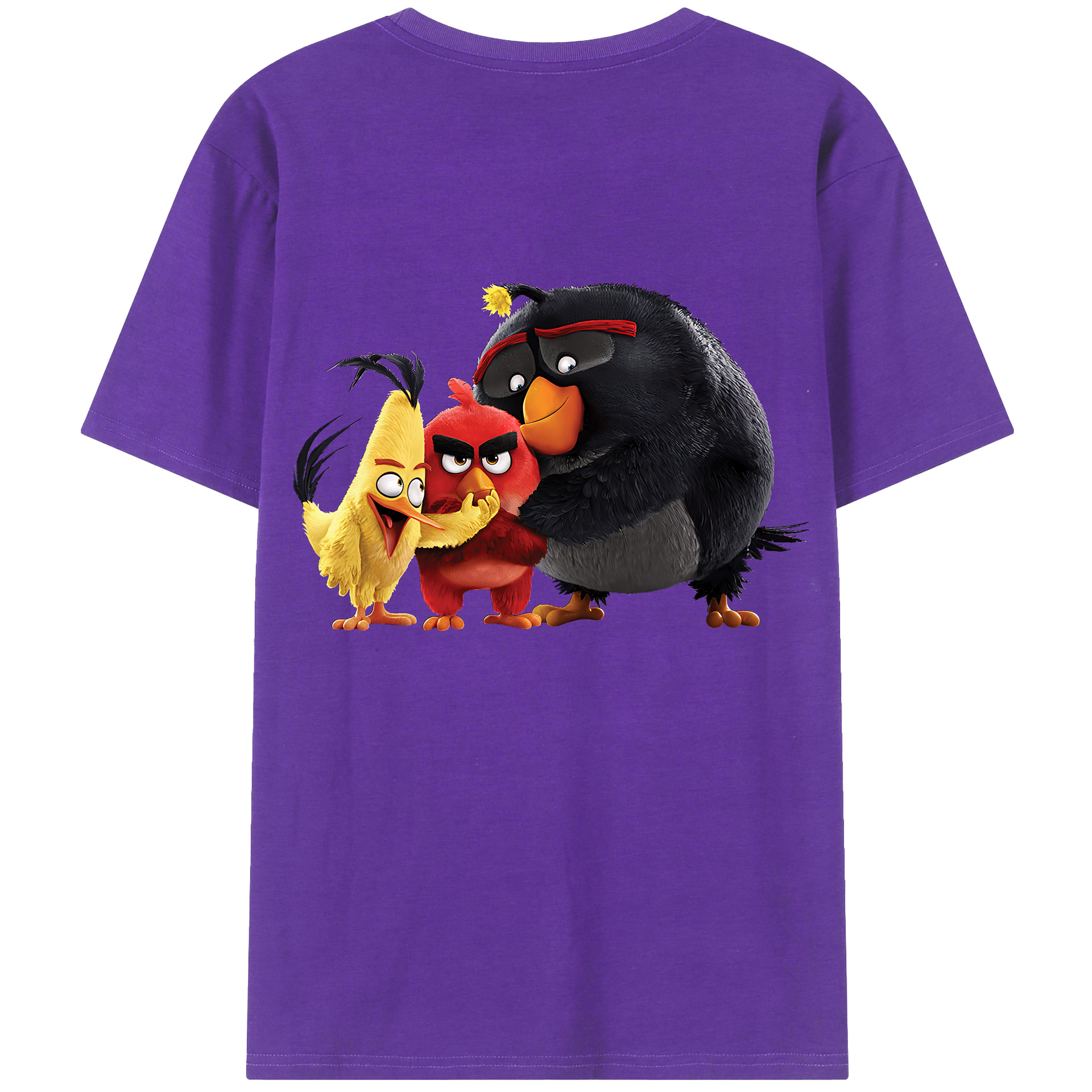 （画像用） Angry Birds アングリーバード 綿100％半袖Tシャツ（背面プリント）