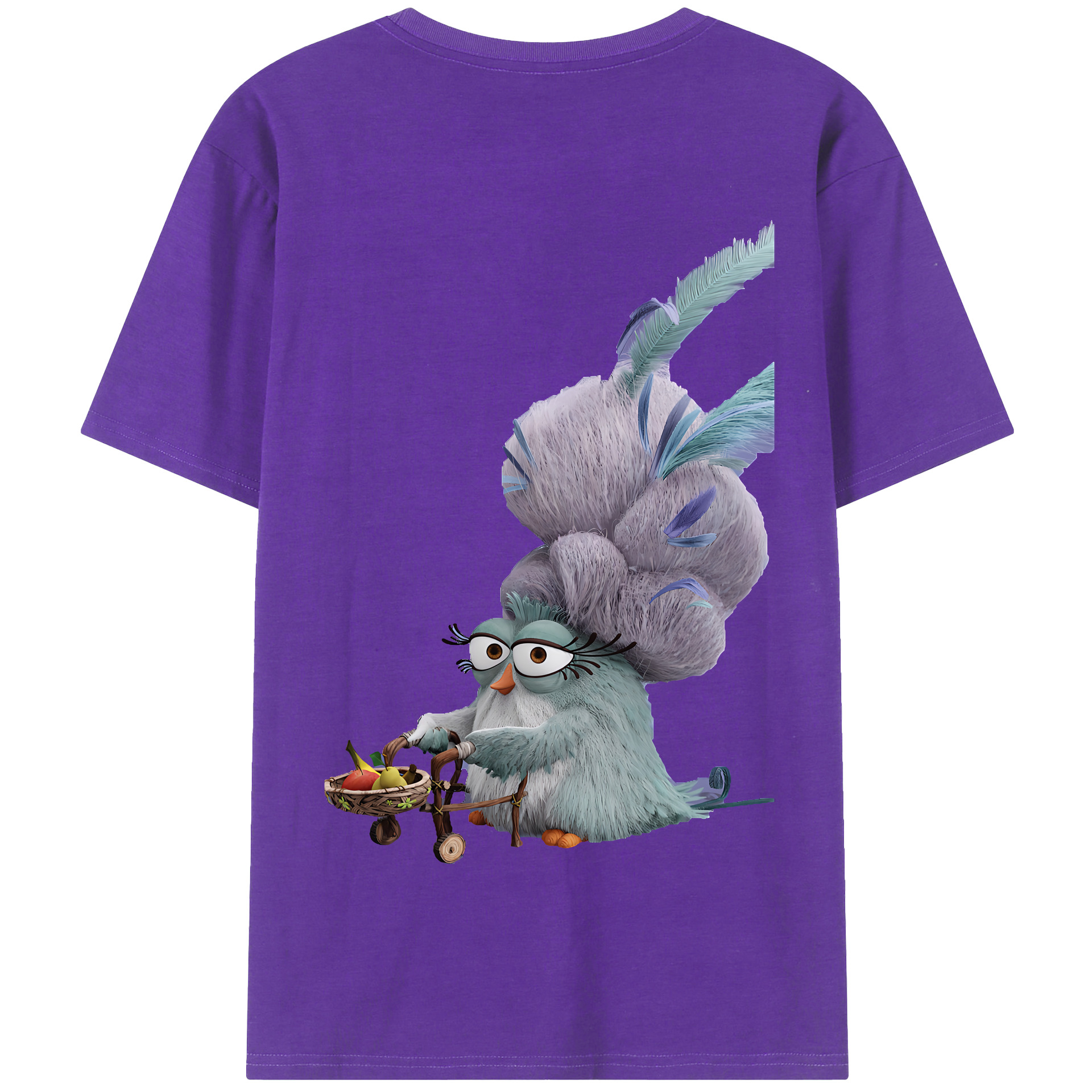 （画像用） Angry Birds アングリーバード 綿100％半袖Tシャツ（背面プリント）
