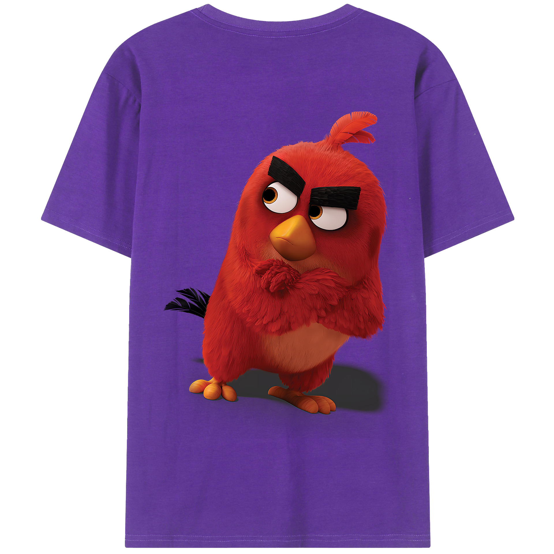 （画像用） Angry Birds アングリーバード 綿100％半袖Tシャツ（背面プリント）
