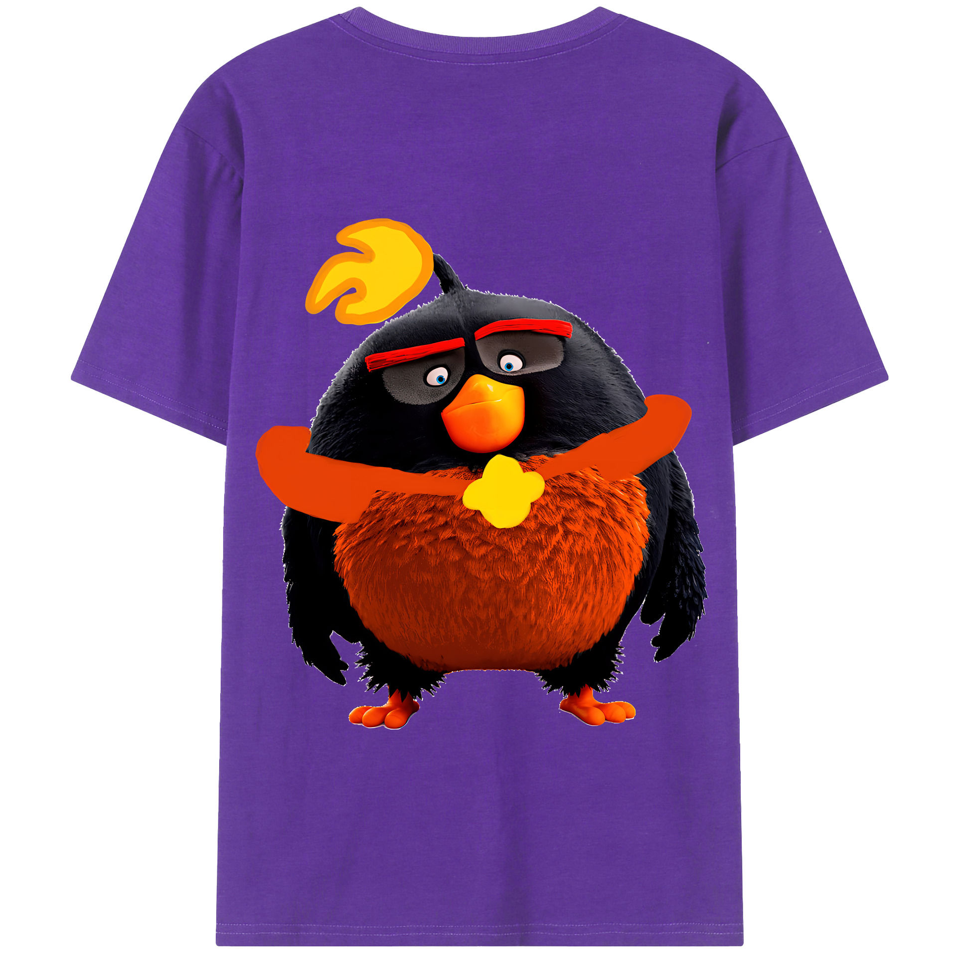 （画像用） Angry Birds アングリーバード 綿100％半袖Tシャツ（背面プリント）