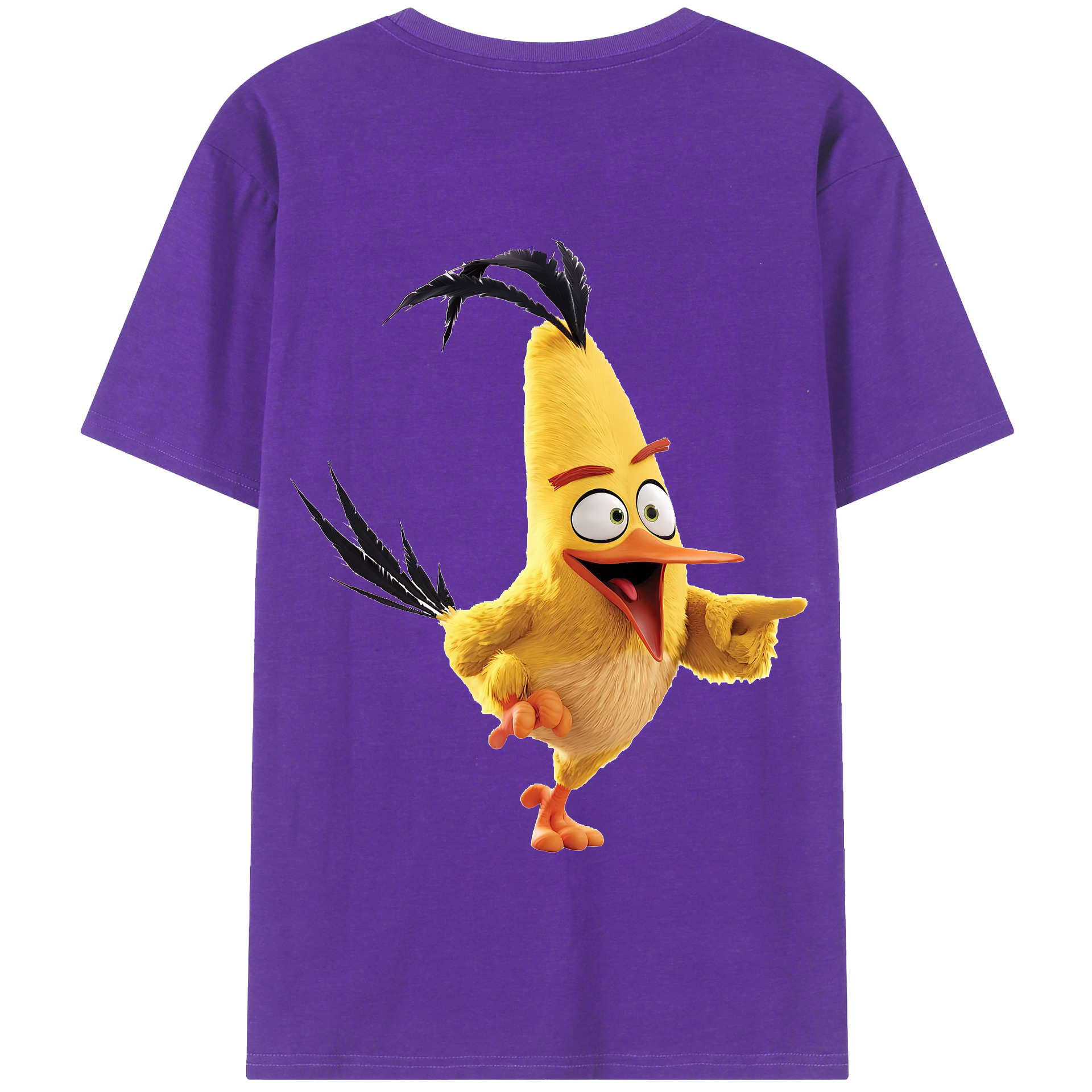 （画像用） Angry Birds アングリーバード 綿100％半袖Tシャツ（背面プリント）