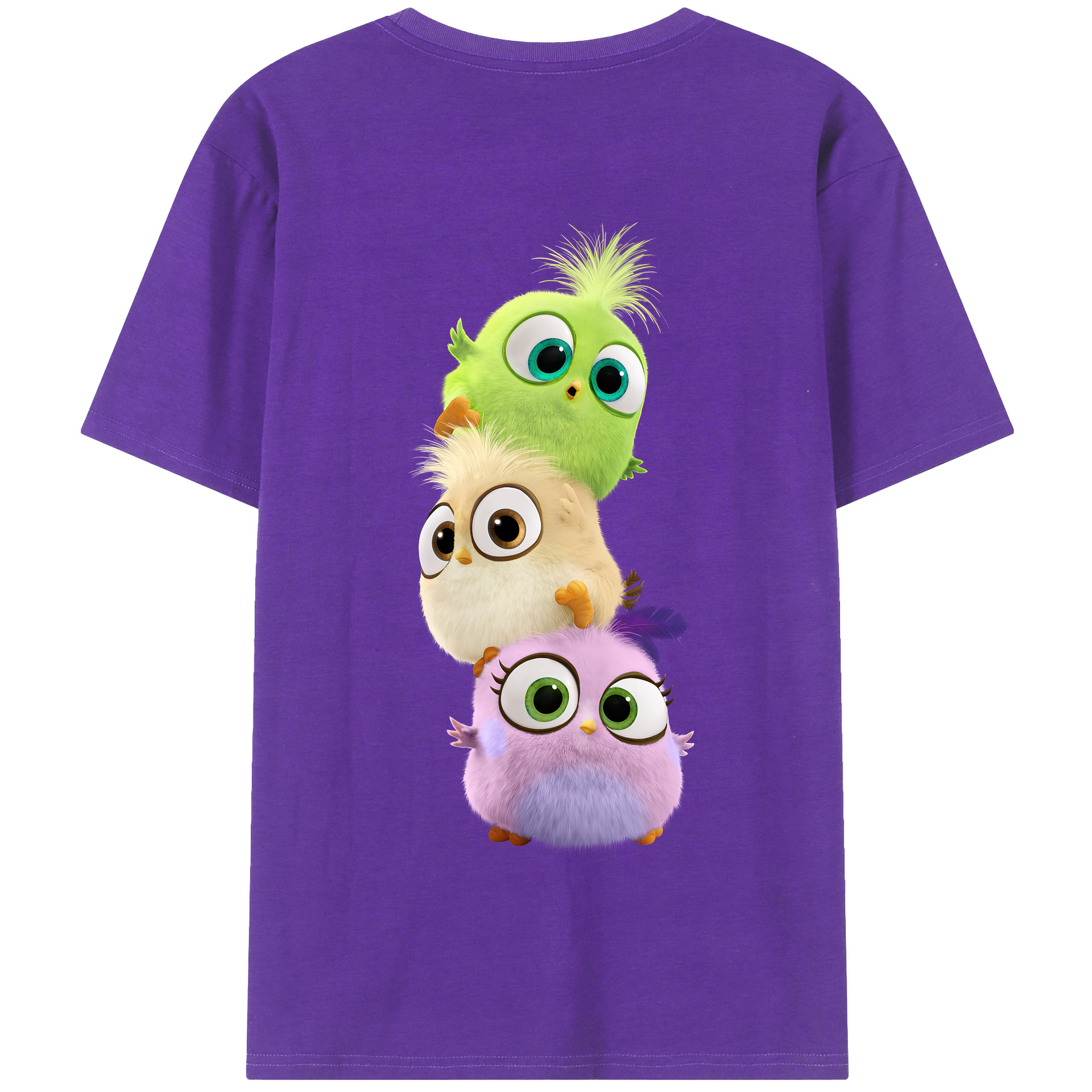 （画像用） Angry Birds アングリーバード 綿100％半袖Tシャツ（背面プリント）