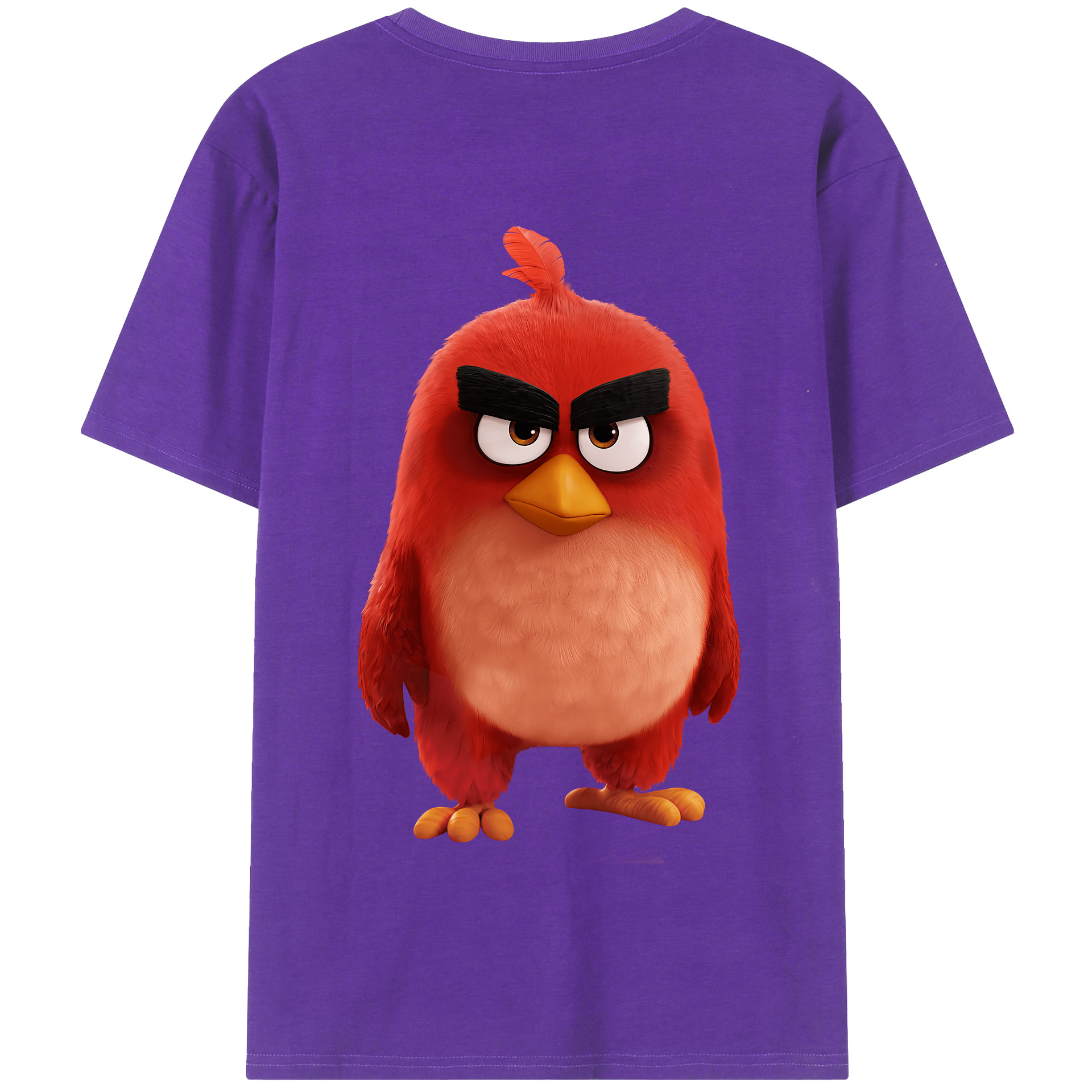 （画像用） Angry Birds アングリーバード 綿100％半袖Tシャツ（背面プリント）