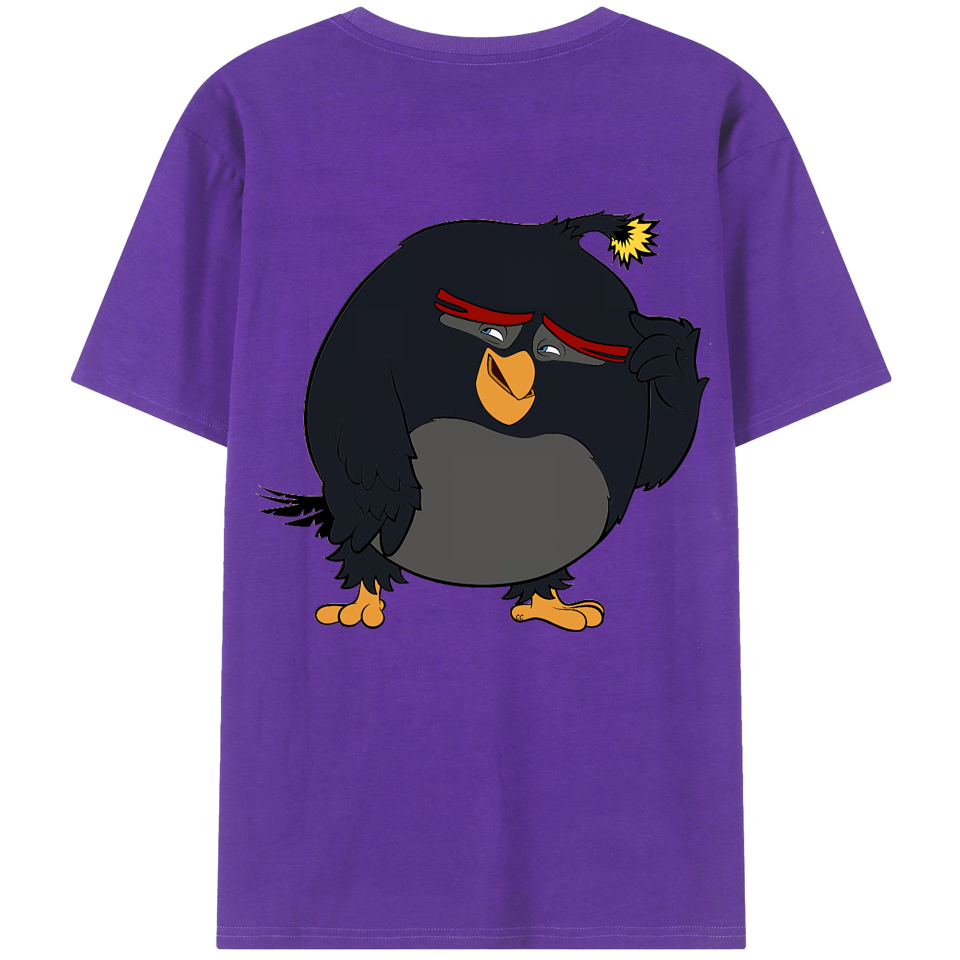 （画像用） Angry Birds アングリーバード 綿100％半袖Tシャツ（背面プリント）