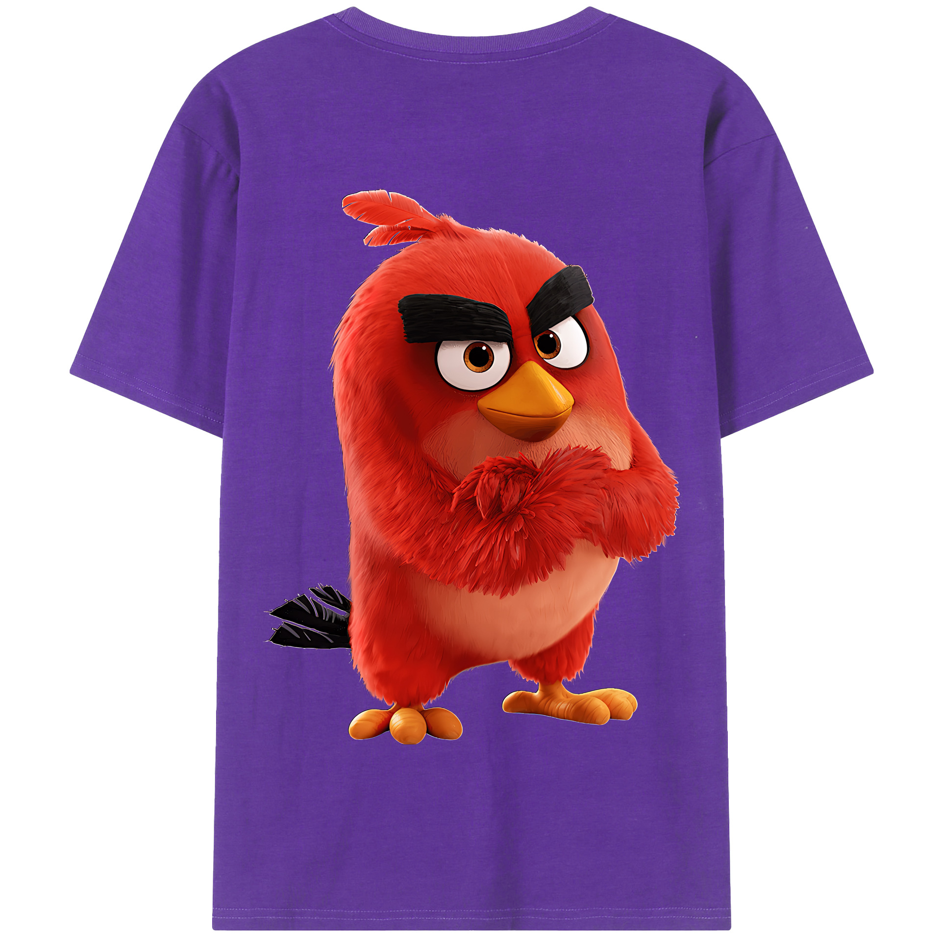（画像用） Angry Birds アングリーバード 綿100％半袖Tシャツ（背面プリント）